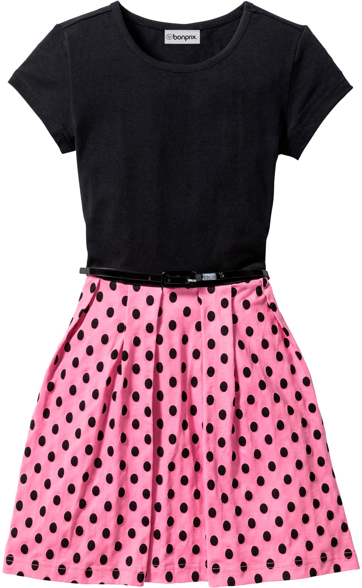 bonprix Jerseykleid »Jerseykleid mit Baumwolle« mit Baumwolle, Regular fit, mit kurzem Ärmel