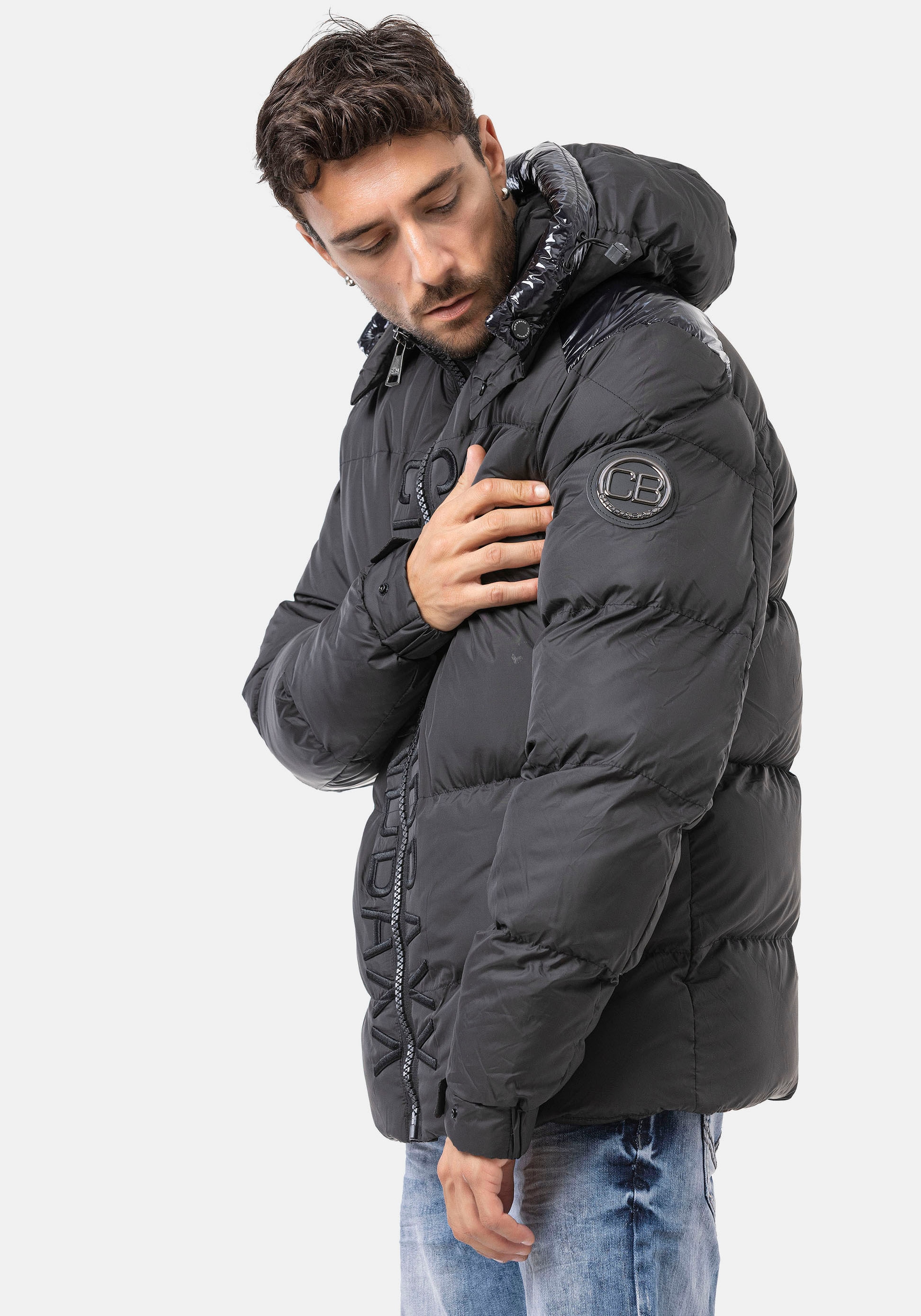 Cipo & Baxx Steppjacke mit Kapuze