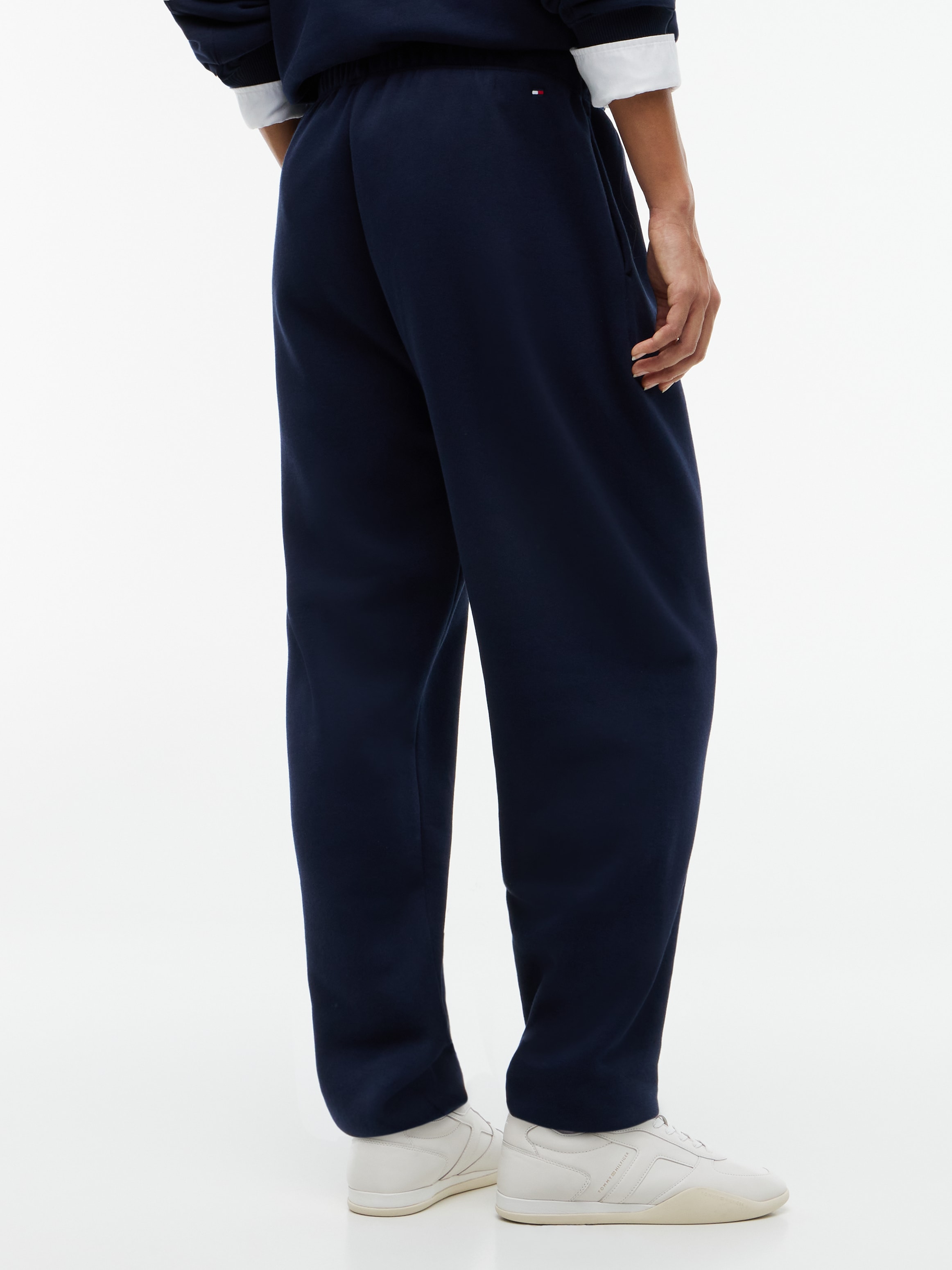Tommy Hilfiger Pantalon sweat »VARSITY FLOCK CUFF MR SWTPANTS«  mélange de coton