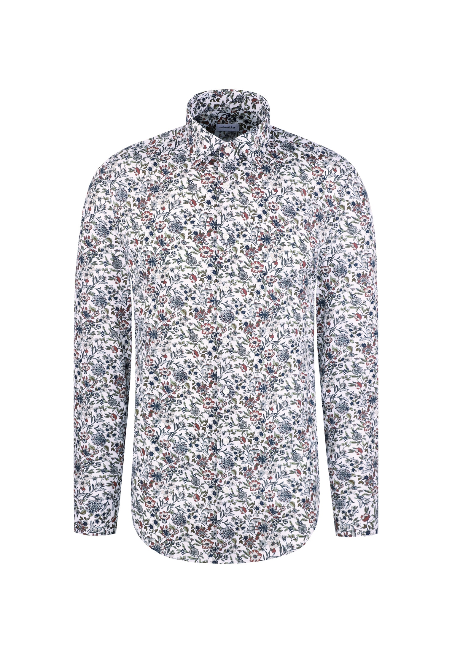 seidensticker Chemise d'affaires »Schwarze Rose« Slim 1/1 Kentkragen Druck