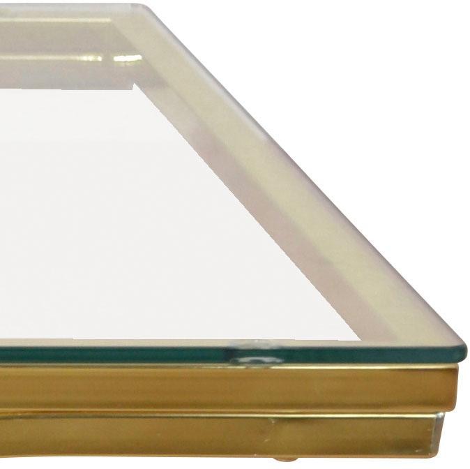 Home affaire Couchtisch »TOPSELLER!«, (Glastisch), Masse (B/T/H): (120/70/42), Gestell in Gold-Optik