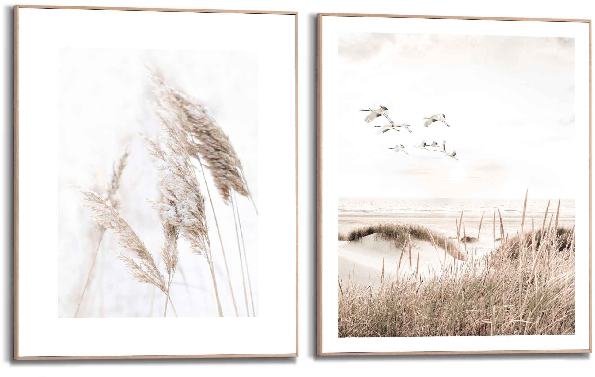 Reinders! Fresque murale »Kraniche Strand - Natur - Botanisch - Freiheit« 2 cuis tlg.