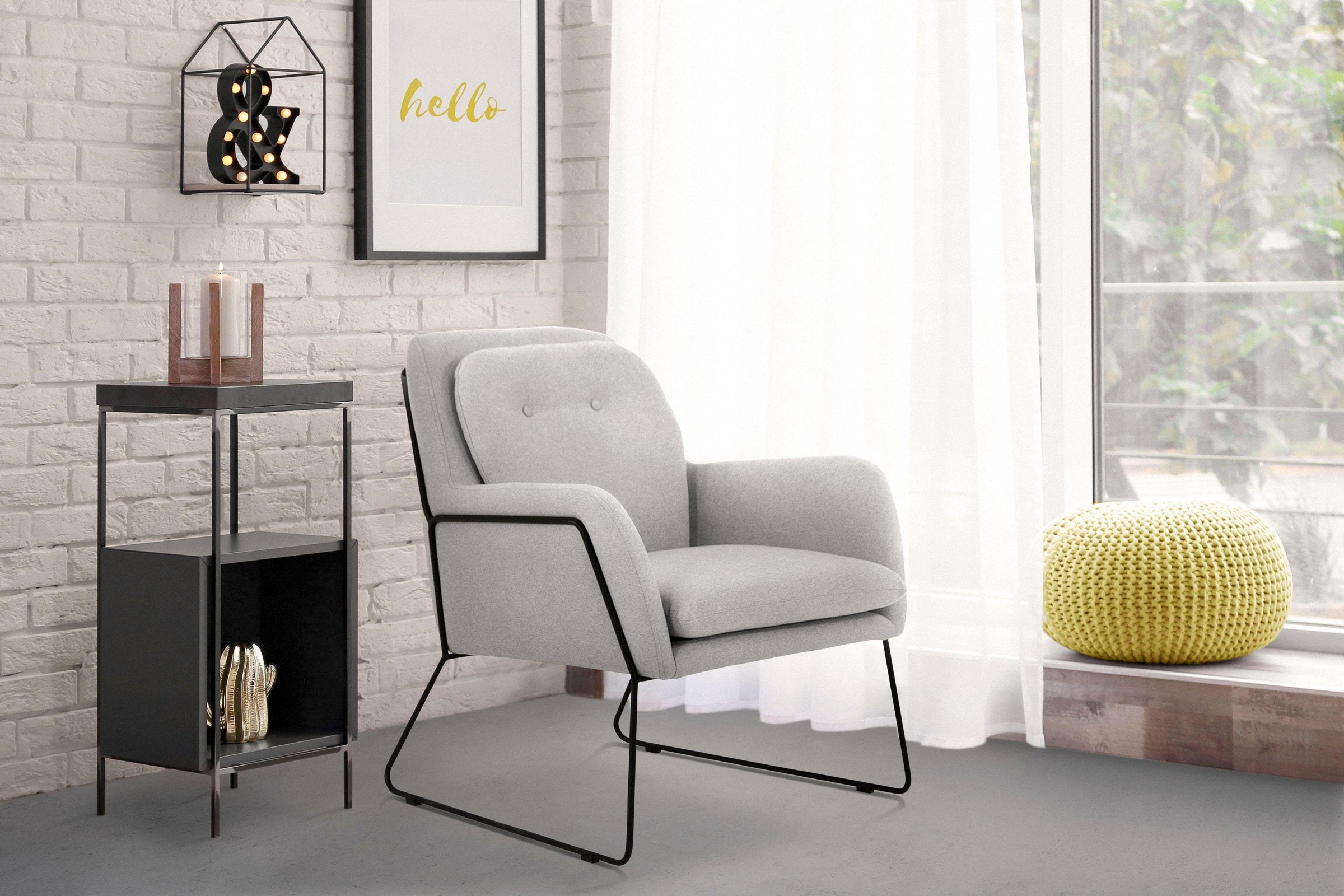 Image of INOSIGN Sessel »Flin«, mit Knöpfen und Kissenoptik im Rücken bei Ackermann Versand Schweiz