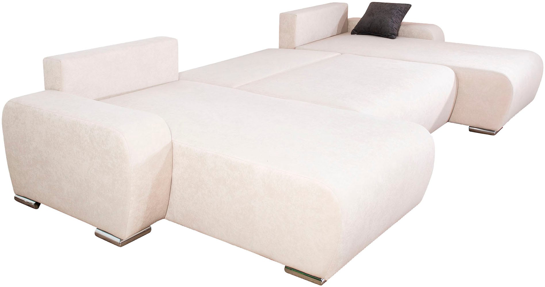 COLLECTION AB Wohnlandschaft »Paola U-Form, B: 314 cm« Bettfunktion, Bettkasten & 4 Zierkissen, Federkern