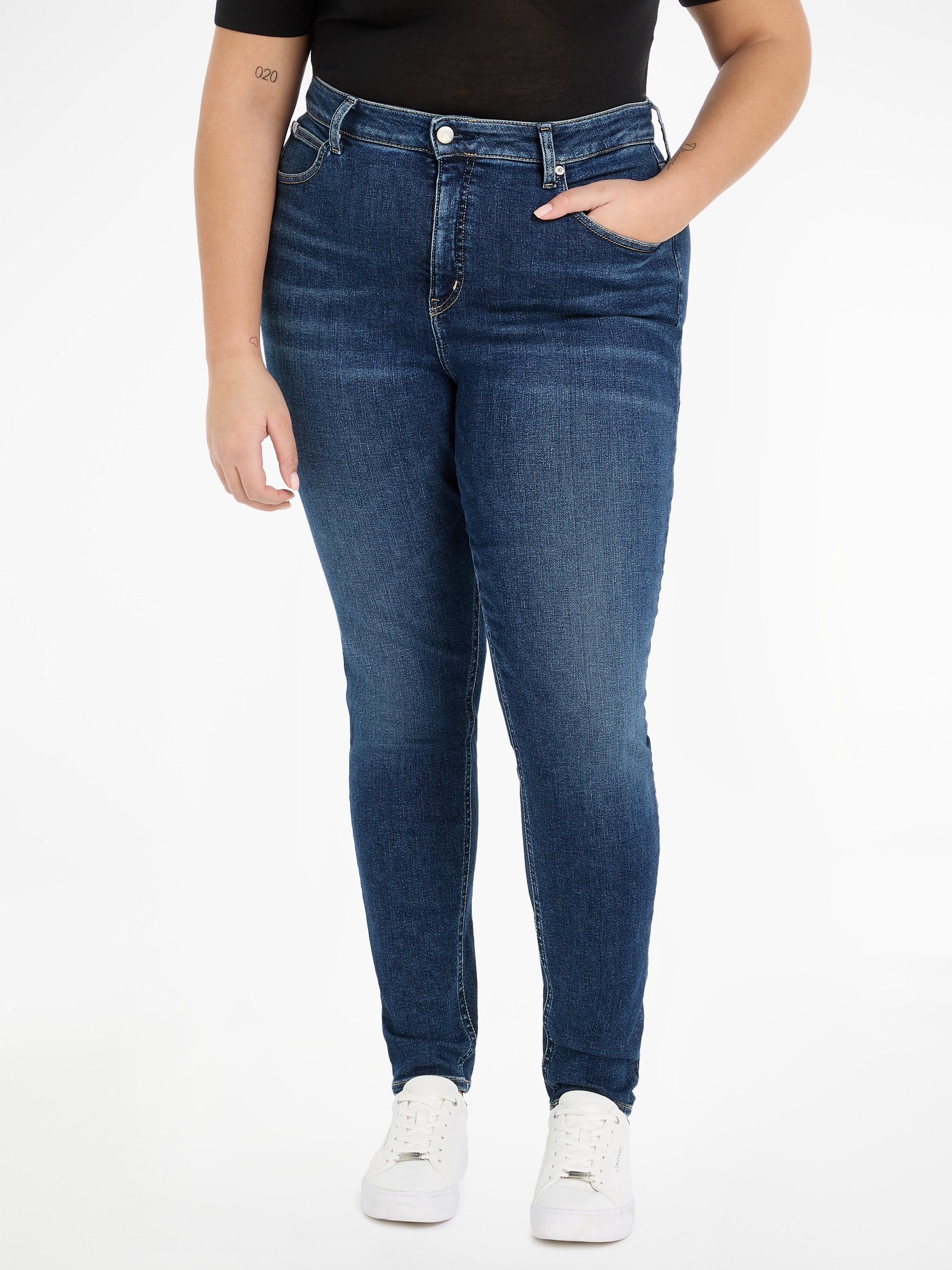 Calvin Klein Jeans Plus Skinny-fit-Jeans »HIGH RISE SKINNY PLUS«, Grosse Grössen Jeans wird in Weiten angeboten