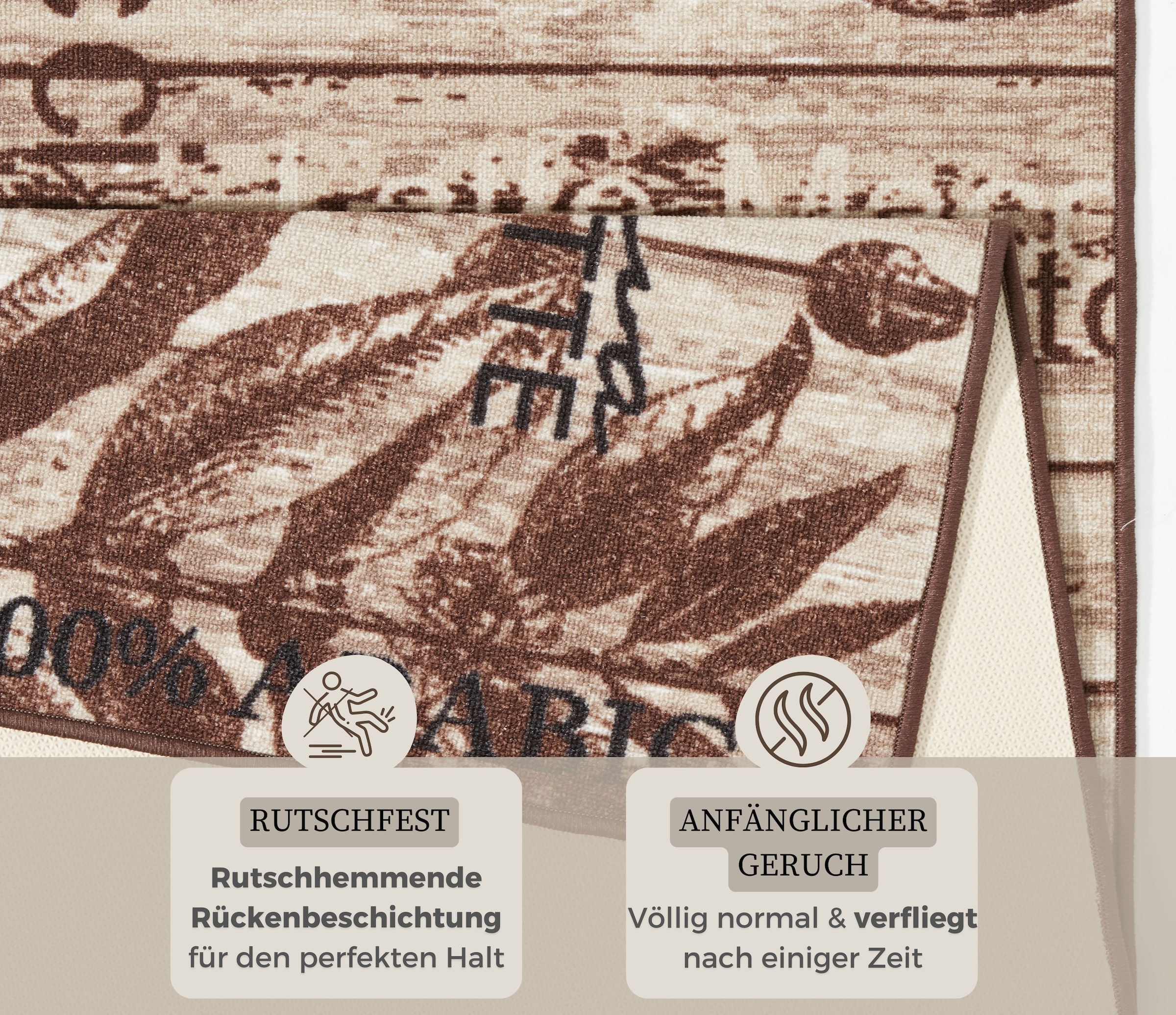 HANSE Home Küchenläufer »Delicious Coffee« rechteckig 8 mm Höhe Läufer, Rutschfest, Küchenteppich, Küche, Teppich, Pflegeleicht