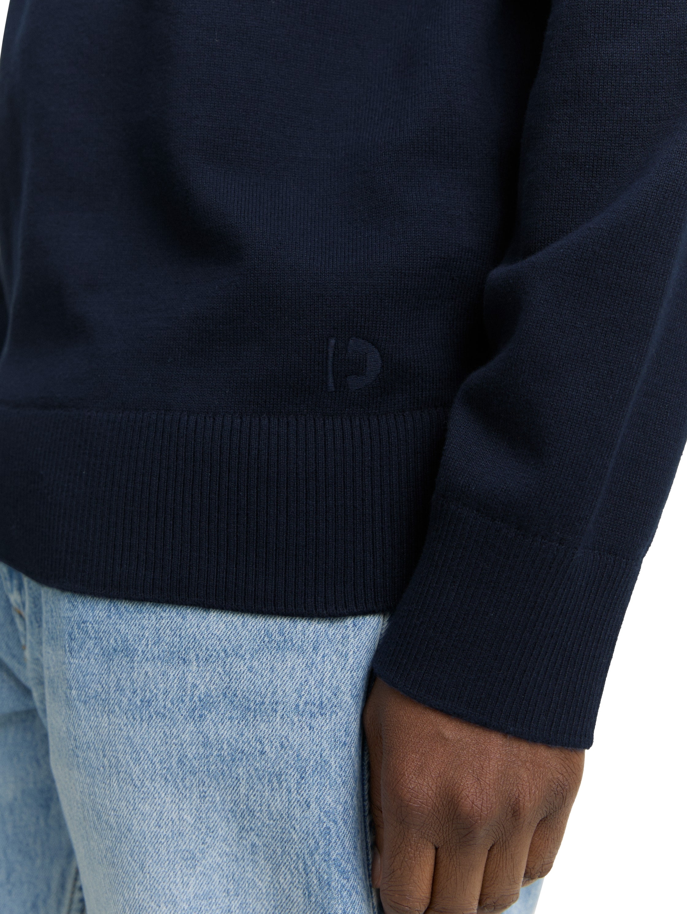 TOM TAILOR Denim Strickpullover in melierter Optik