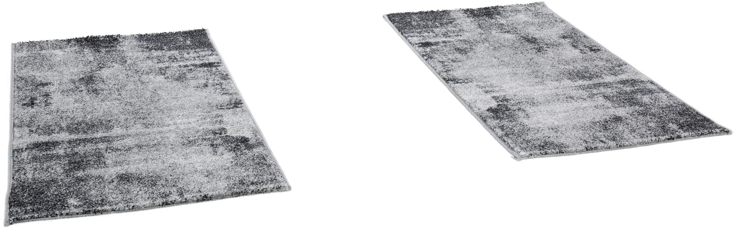 Andiamo Bettumrandung »Bettvorleger Luna«, (3 tlg.), Bettvorleger, Läufer-Set, Kurzflor, modernes Design, meliert