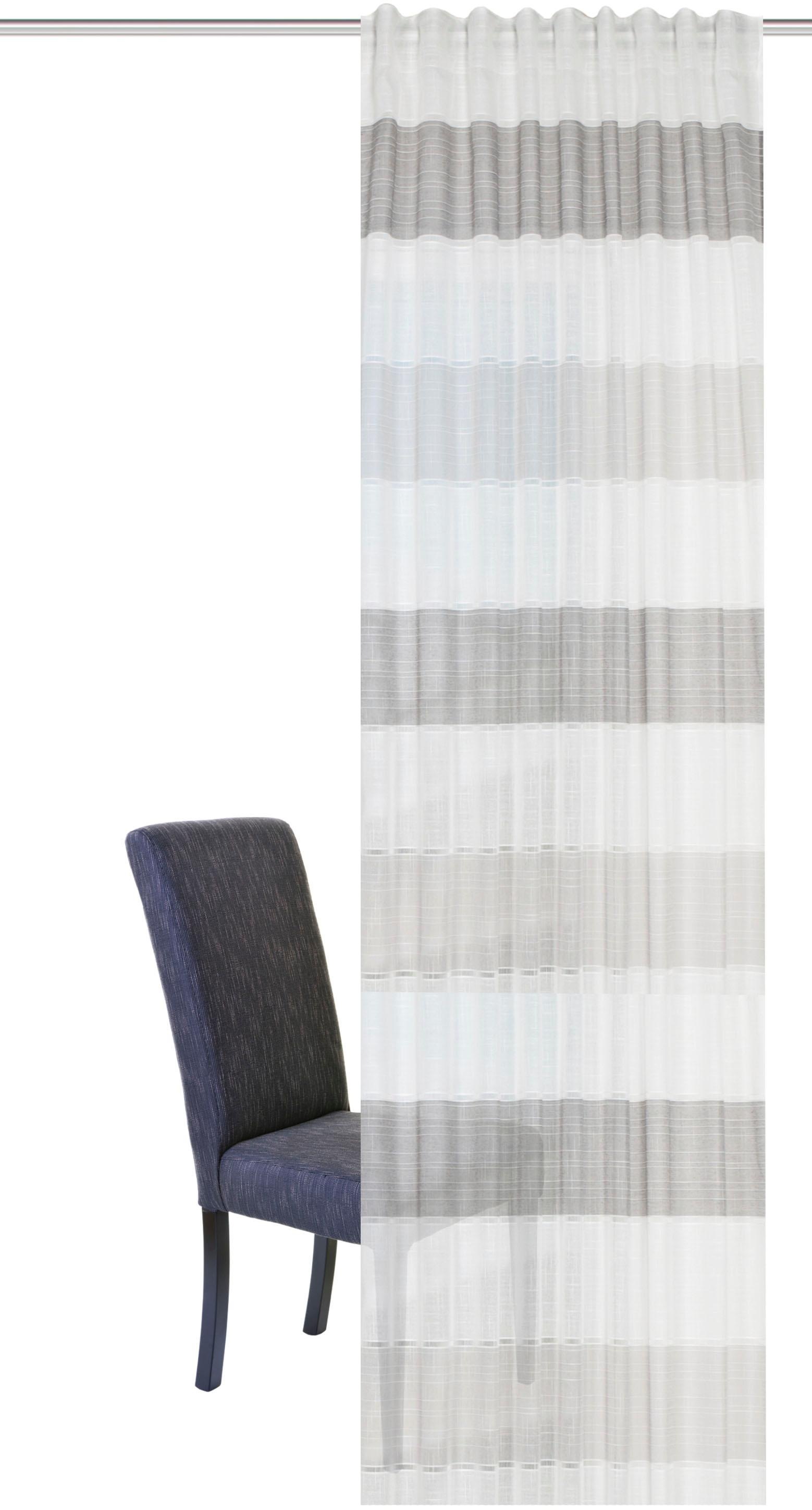 Image of HOME WOHNIDEEN Vorhang »NIKA«, (1 St.), HxB: 245x140, Fertigschal Natur Querstreifen bei Ackermann Versand Schweiz