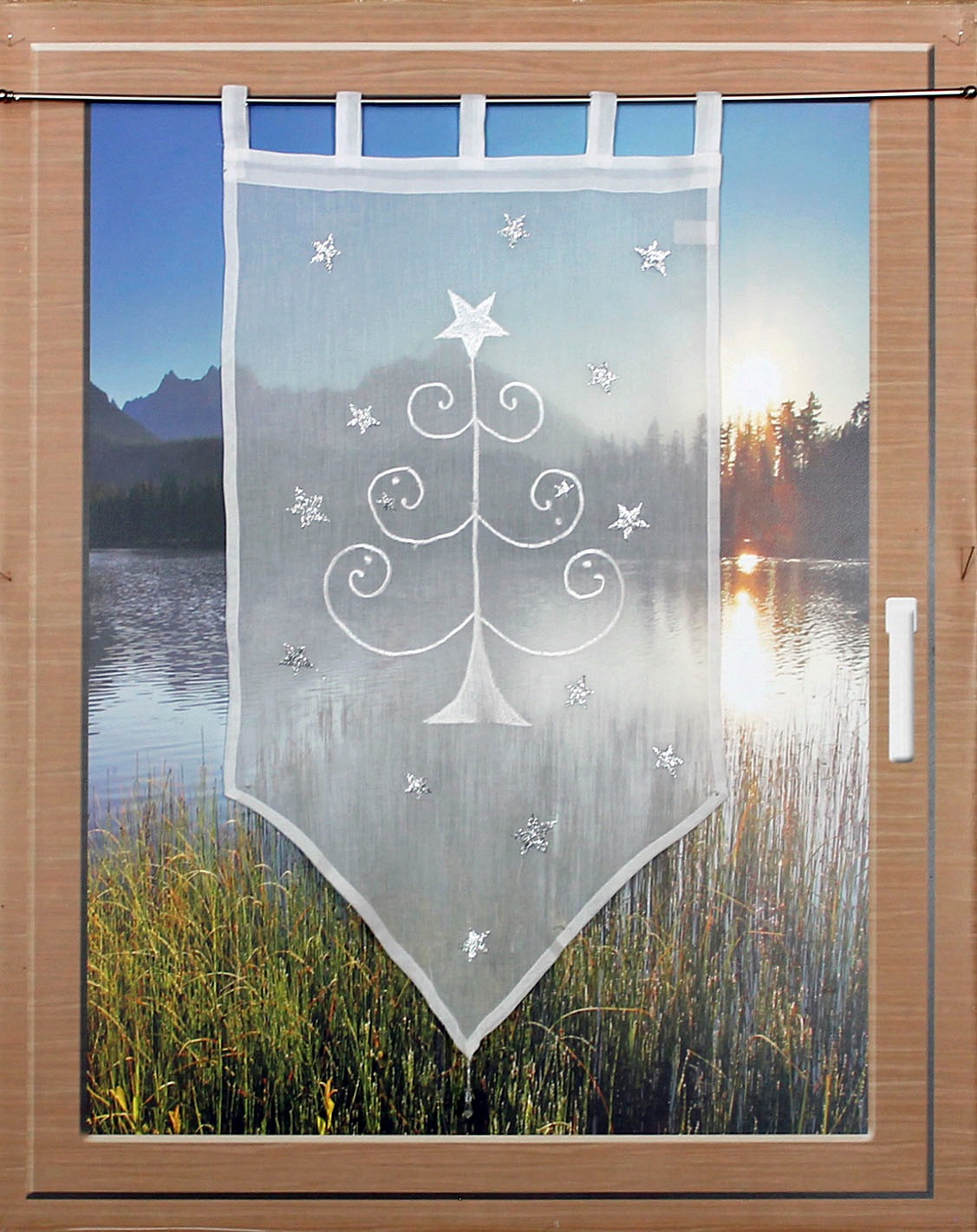 Image of HOSSNER - ART OF HOME DECO Scheibengardine »WEIHNACHTSBAUM«, (1 St.), passend zu allen Einrichtungsstilen bei Ackermann Versand Schweiz