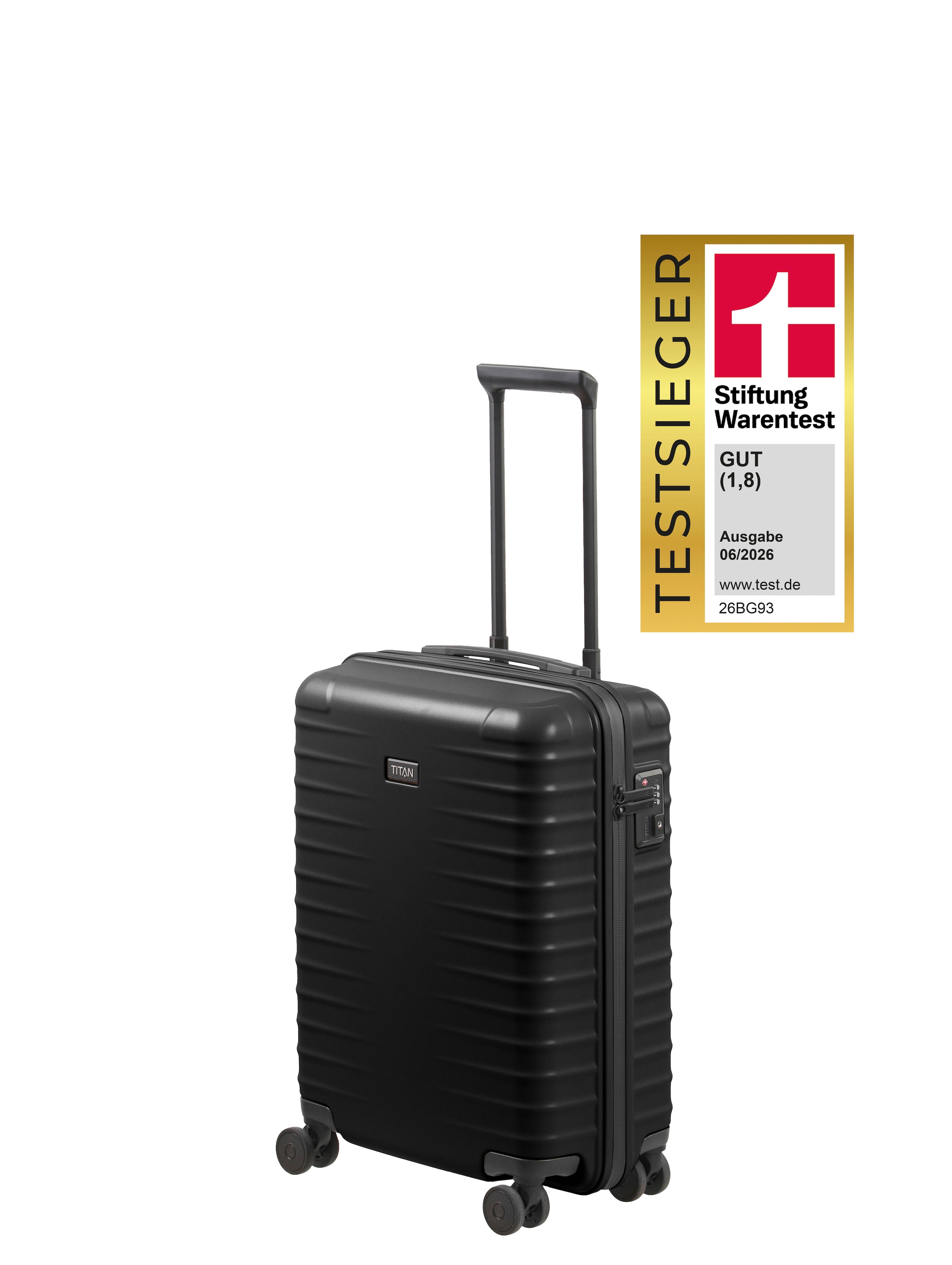 TITAN - Made in Germany Trolley »UPGRADE Koffer Hartschale« 38 litre 4 Rollen avec surface résistante aux rayures et compartimentage intérieur astucieux