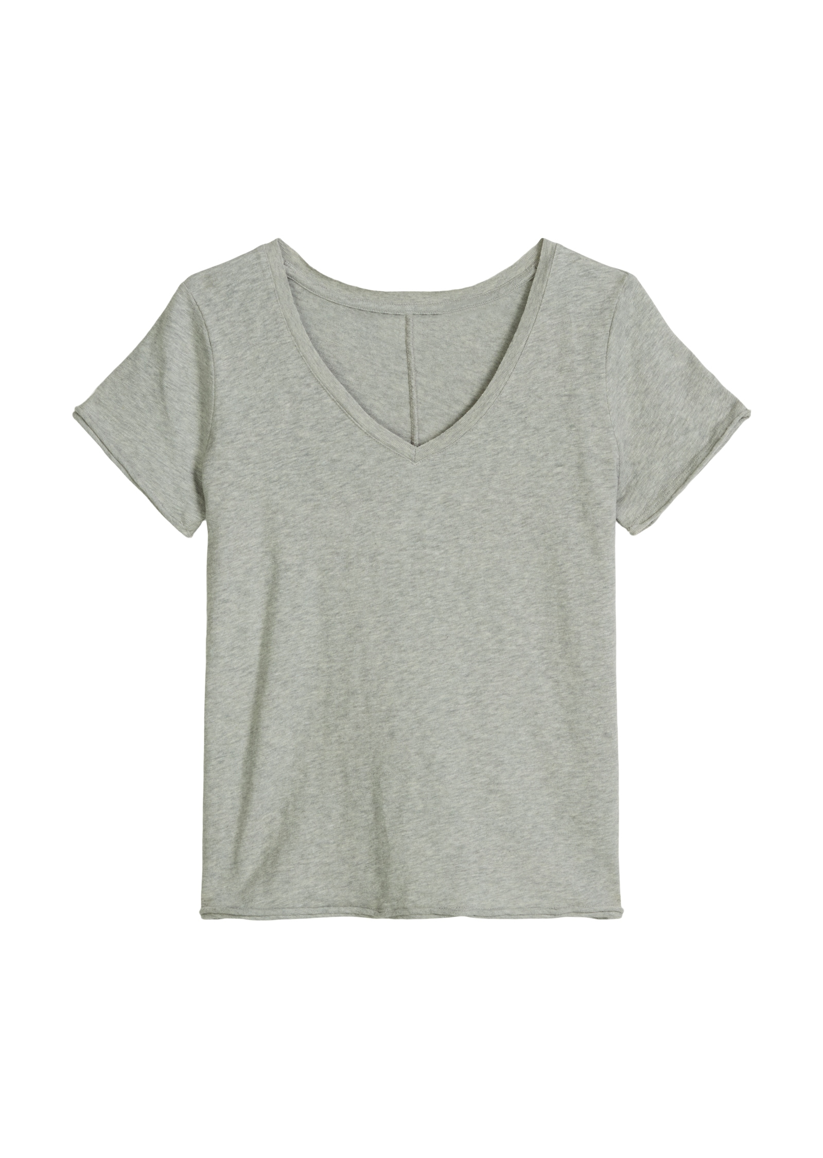 Marc O'Polo DENIM T-Shirt mit  abgerundetem V-Neck