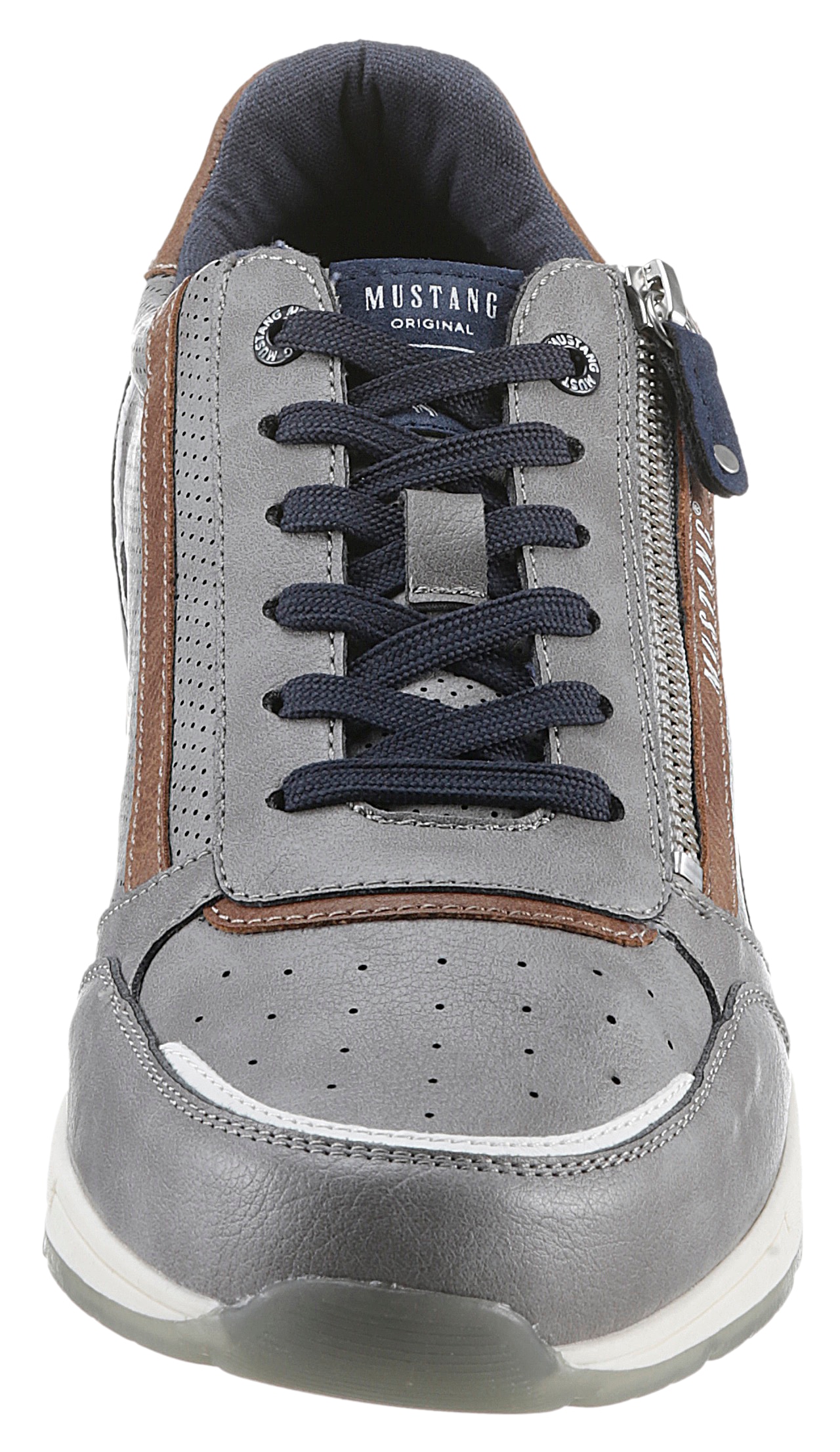 Mustang Shoes Sneaker, mit Aussenreissverschluss, Freizeitschuh, Halbschuh, Schnürschuh