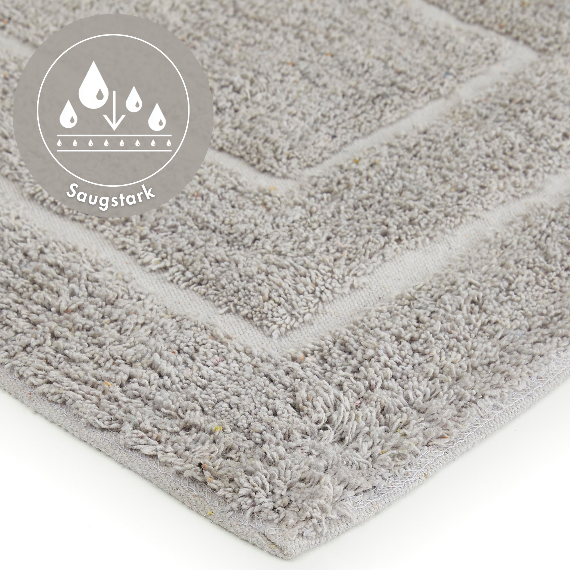 Andiamo Badematte »Havanna, 50x80 cm« Höhe 7,5 mm fussbodenheizungsgeeignet | schnell trocknend Badteppich, Uni Farben, Hoch-Tief Effekt, verschiedene Designs