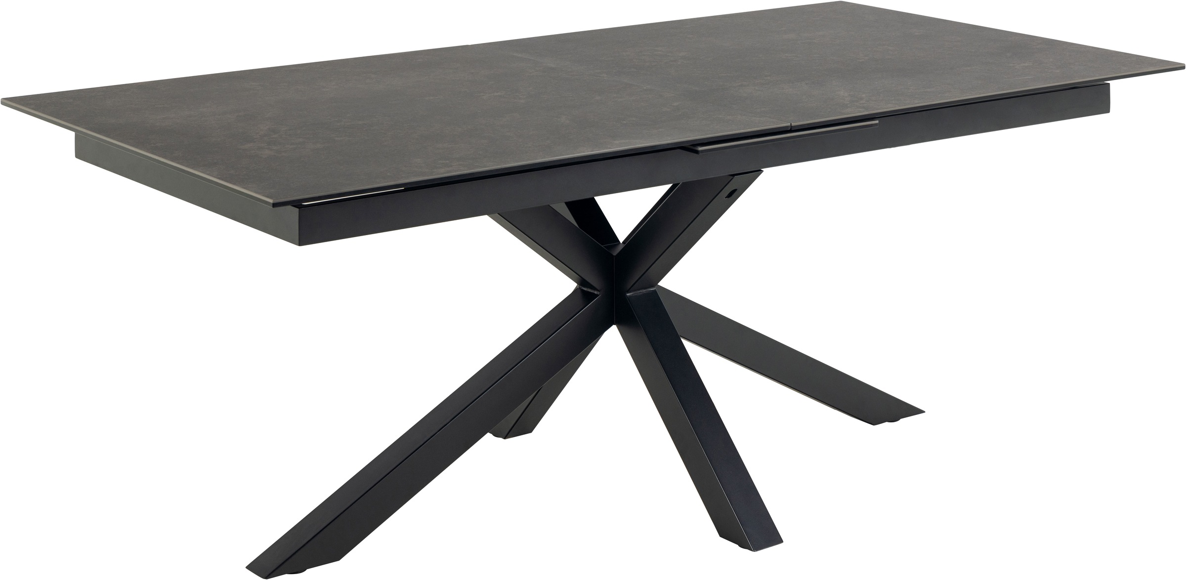 Heaven 200cm Extendable Modern Rectangular Dining Table with Ceramic Top, Black