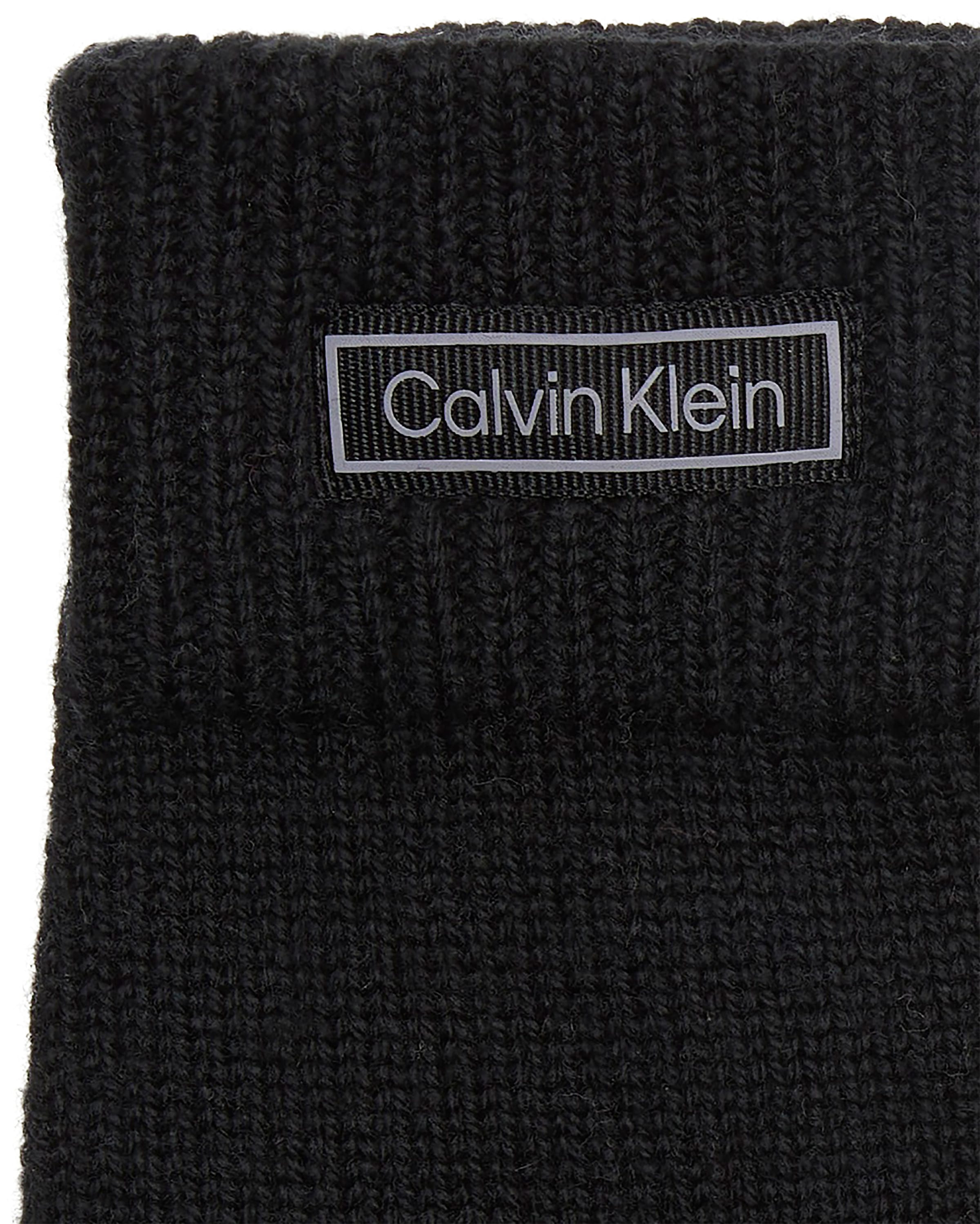 Calvin Klein Strickhandschuhe Rippstrick, mit Touchscreen-Technologie, warme Wollmix-Qualität