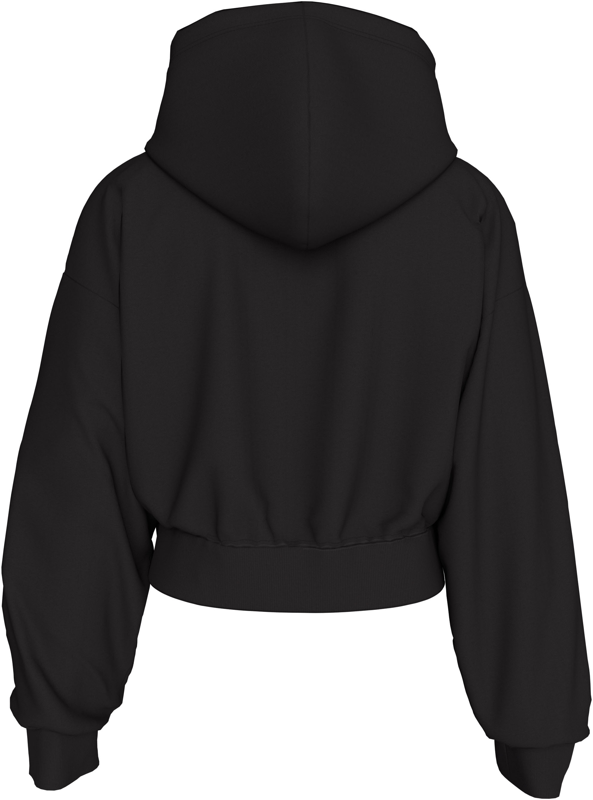 Calvin Klein Jeans Sweatjacke »LS MONOGRAM TERRY CROP RELAXED F« Regular fit mit Kapuze mit Kordelzug