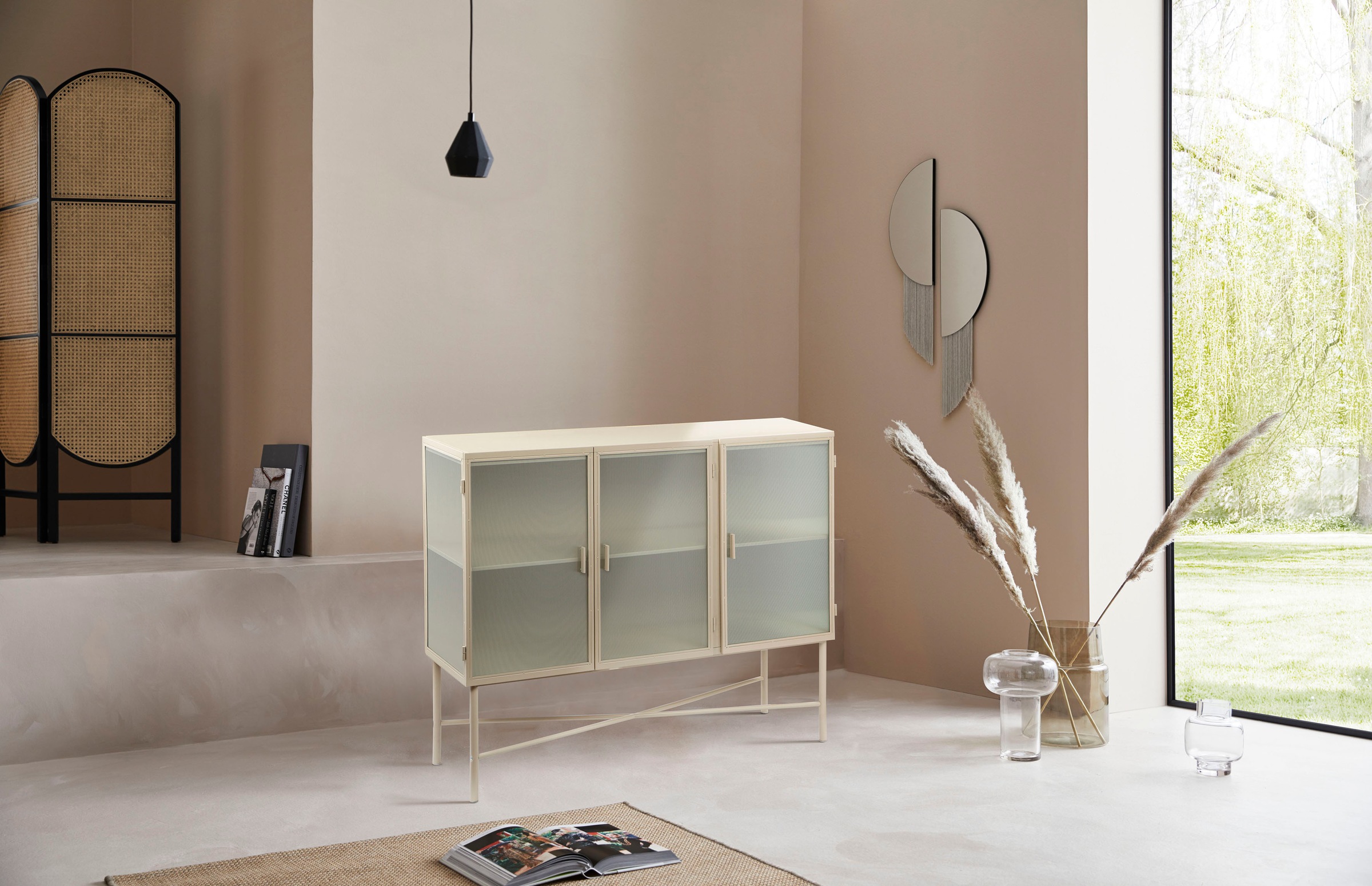 Image of LeGer Home by Lena Gercke Sideboard »Almira«, Türen mit Riffelglas, Zeitloses Design, in 2 Farben erhältlich bei Ackermann Versand Schweiz