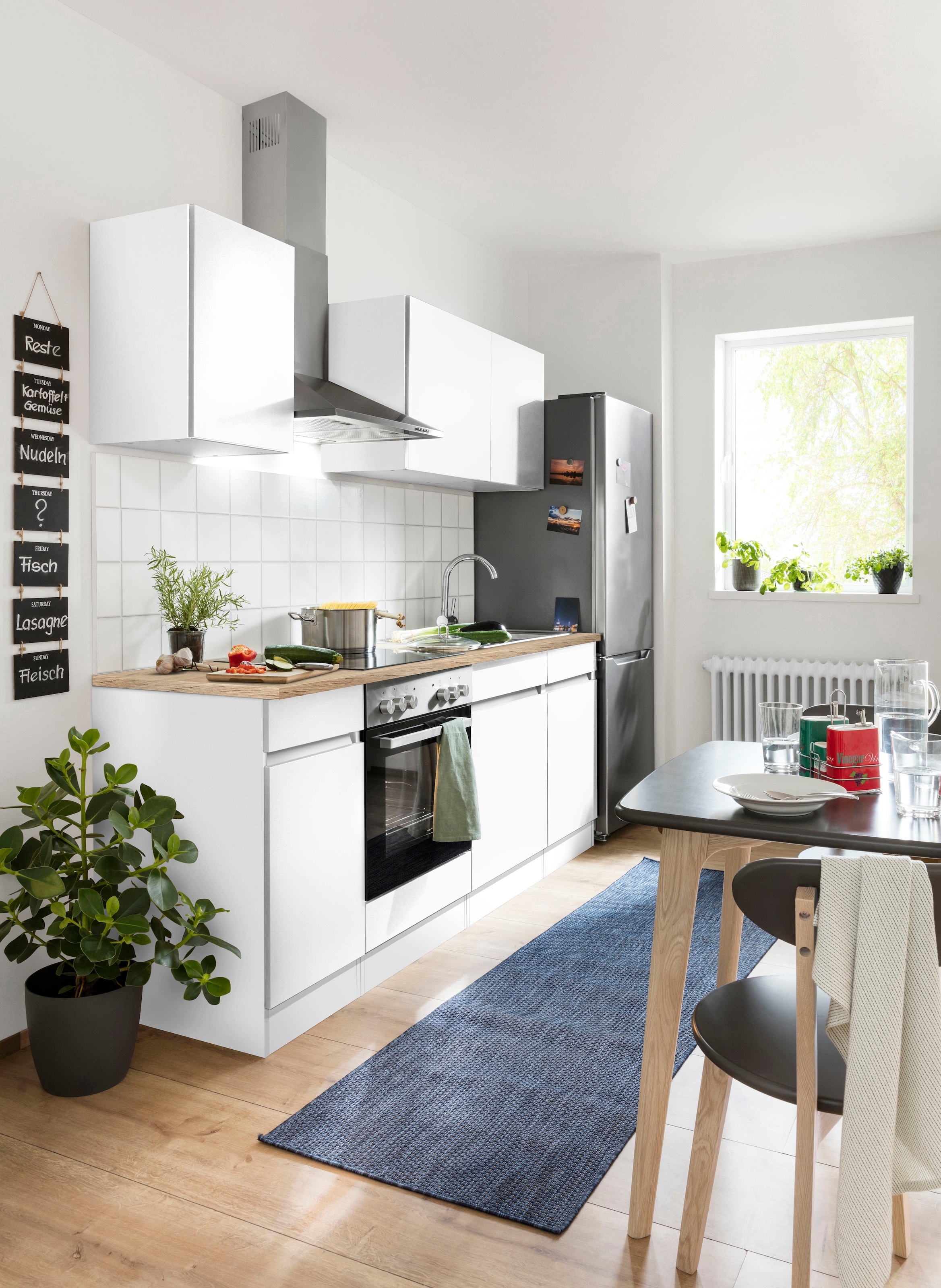 OPTIFIT Kitchenette »Roth« Breite 210 cm, wahlweise mit E-Geräten, Push-to-Open-Funktion