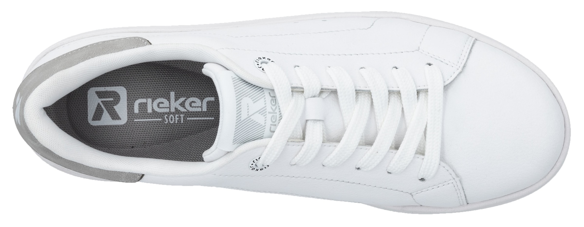 RIEKER Sport Sneakers  in monochromer Optik, Freizeitschuh, Halbschuh, Schnürschuh