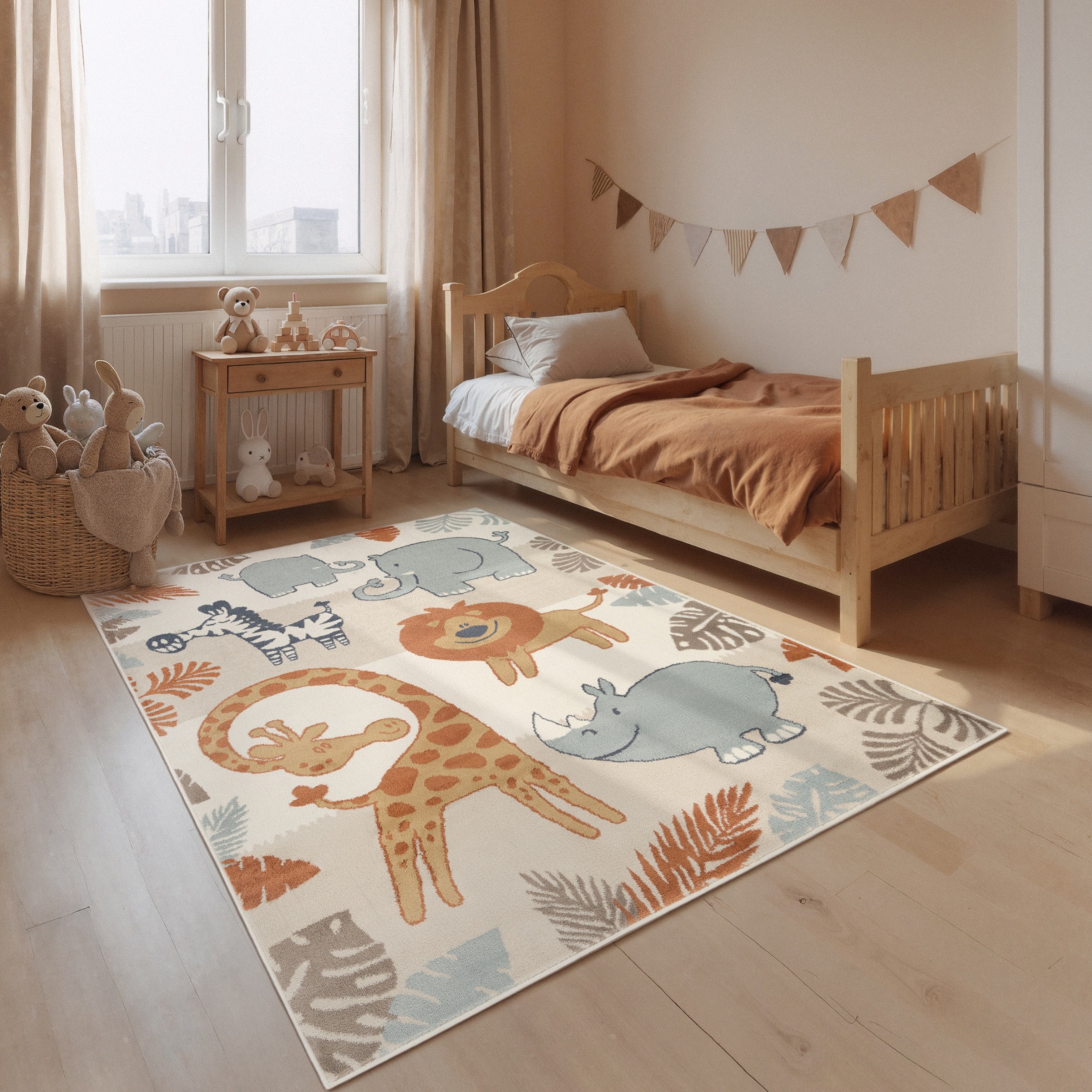 Image of HANSE Home Kinderteppich "Savanna" rechteckig 10 mm Höhe Pflegeleicht, Weich, Kinderzimmer, Spielteppich, Spielunterlage