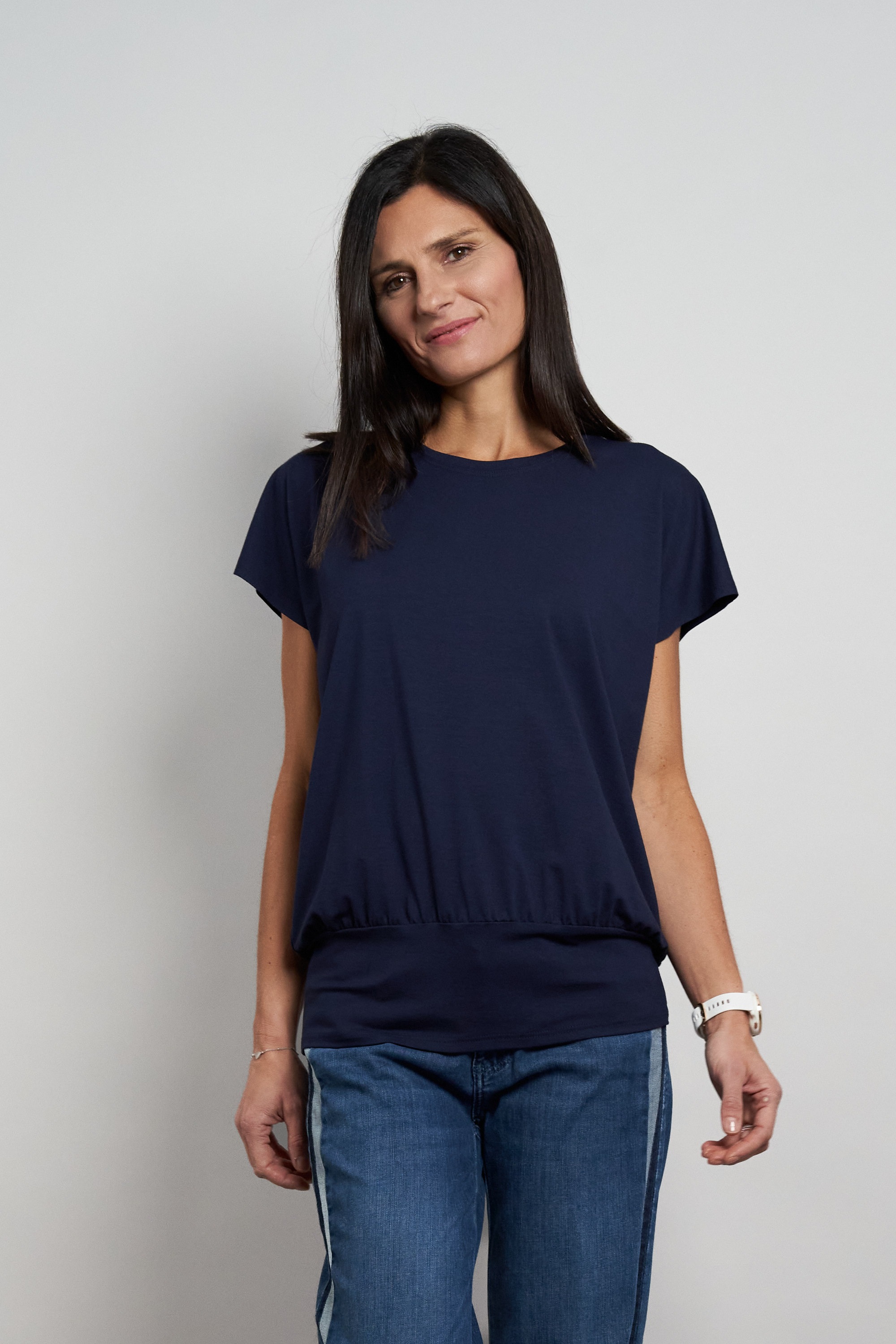 Image of Seidel Moden Rundhalsshirt mit breiten Gummiband an der Taille - MADE IN GERMANY