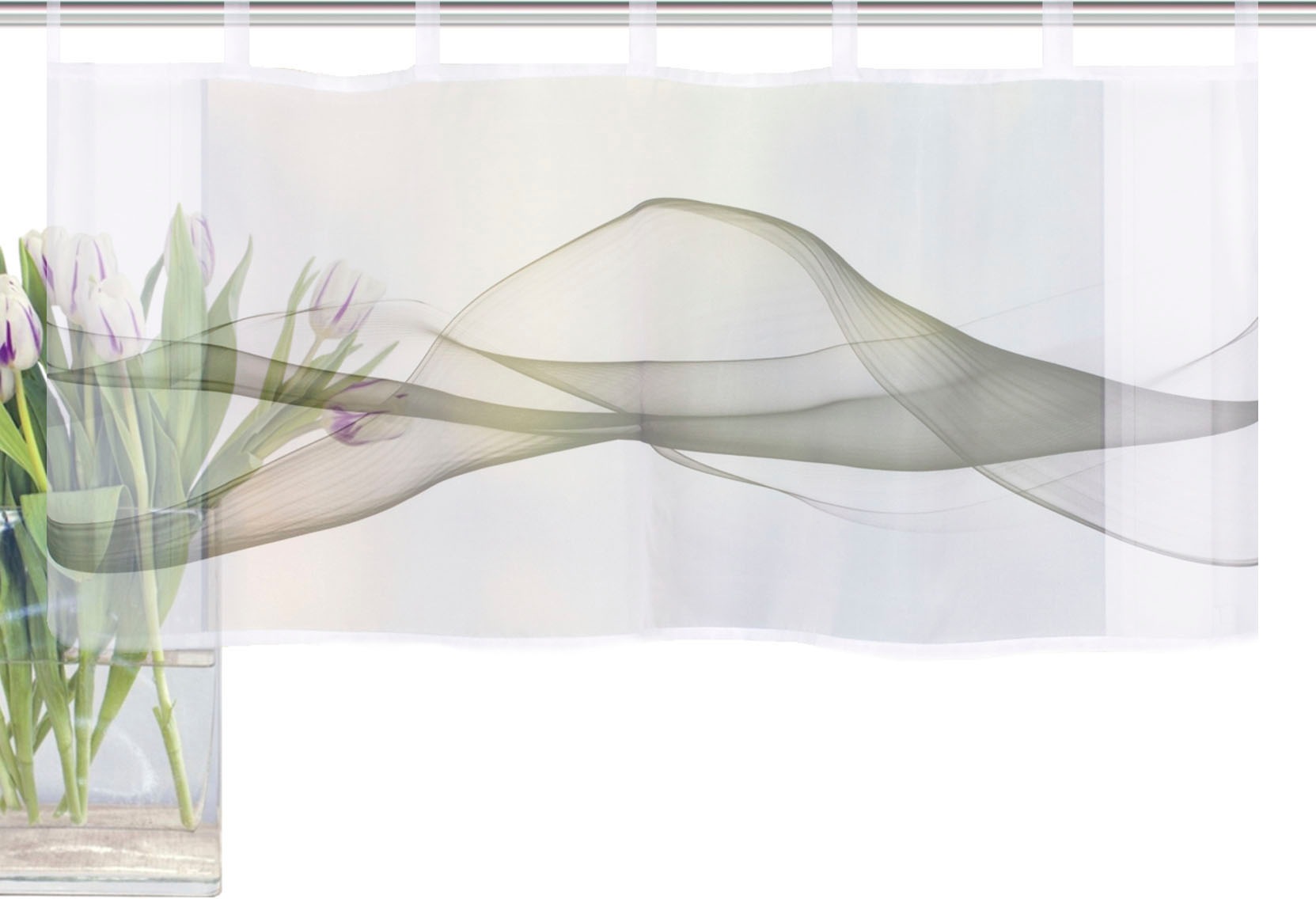 Image of HOME WOHNIDEEN Scheibengardine »WELLANA«, (1 St.), HxB: 45x120, Dekostoff Digitaldruck bei Ackermann Versand Schweiz