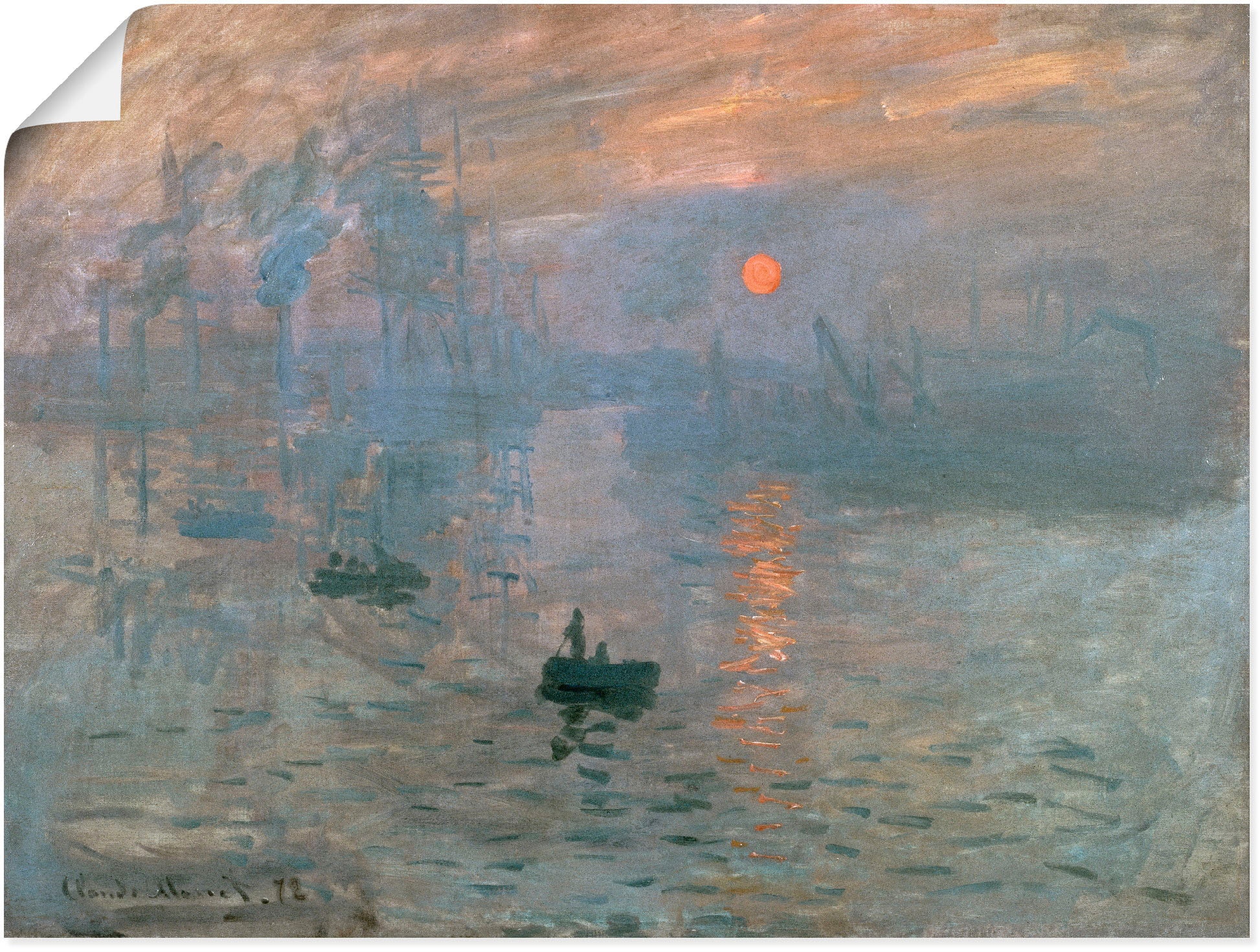 Artland Wandbild »Impression St.), Gewässer, versch. (Sonnenaufgang). in Wandaufkleber Grössen Leinwandbild, als kaufen (1 oder 1872«, Poster
