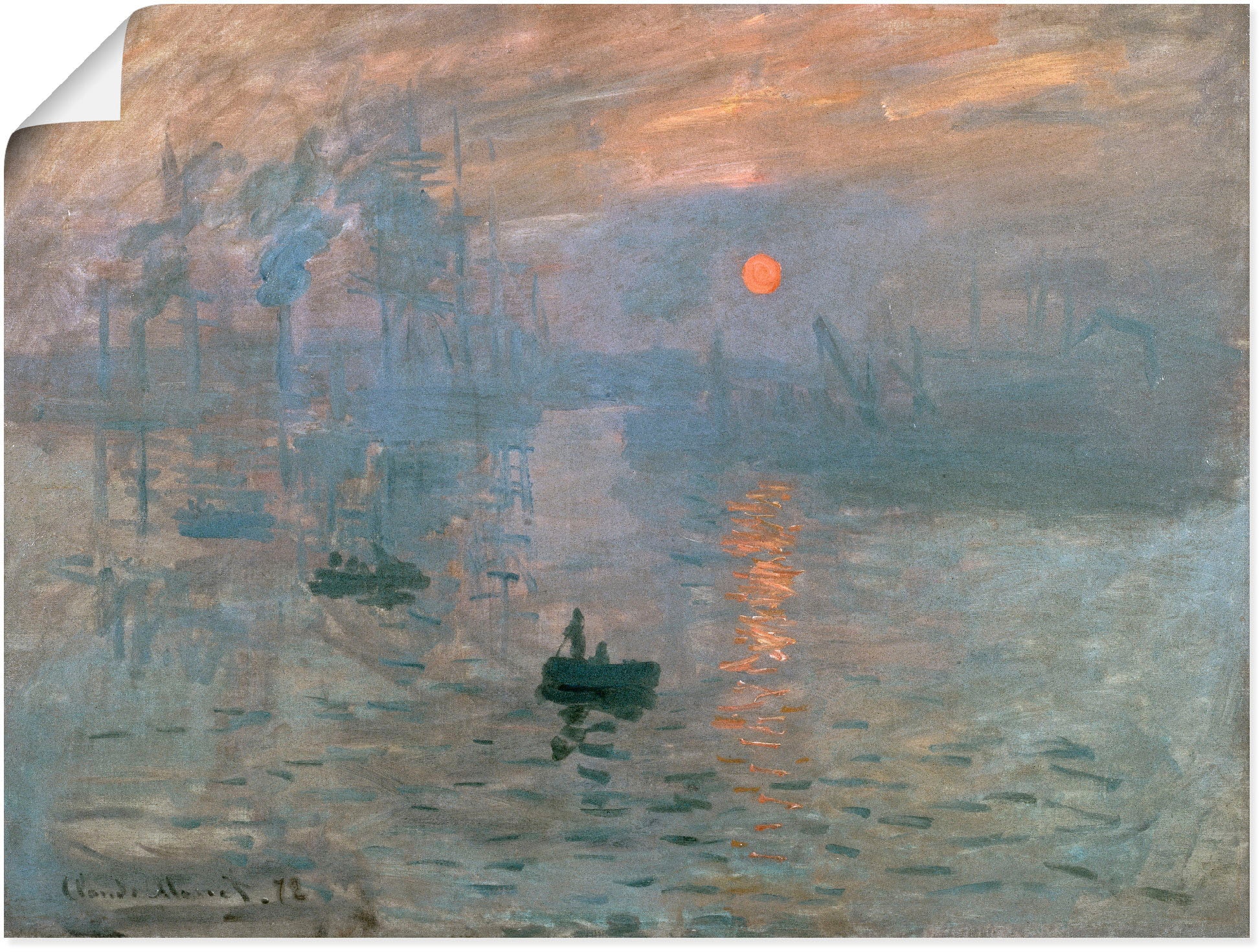 Artland Wandbild »Impression (Sonnenaufgang). 1872«, in Poster kaufen Wandaufkleber Grössen Gewässer, (1 St.), versch. als Leinwandbild, oder