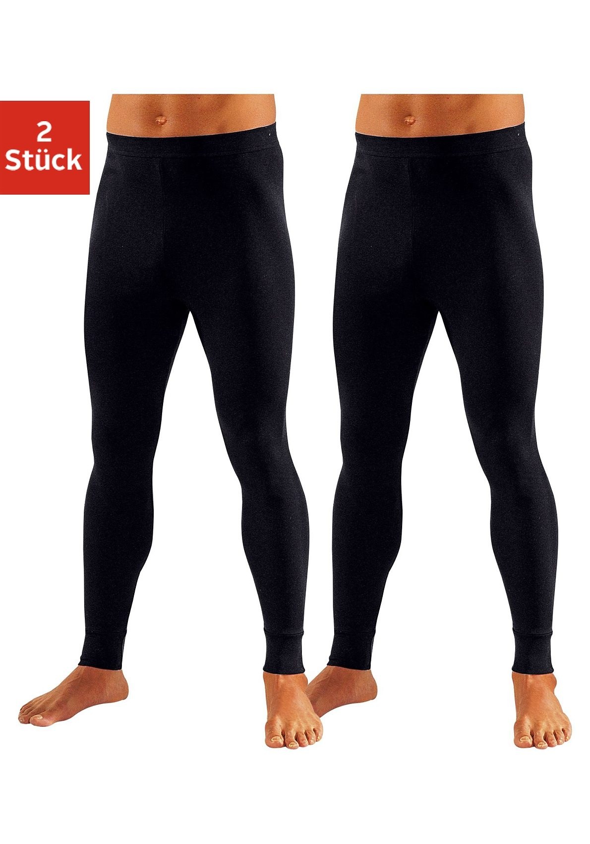 Image of Clipper Lange Unterhose Packung, 2 Stk. aus weichem Single Jersey