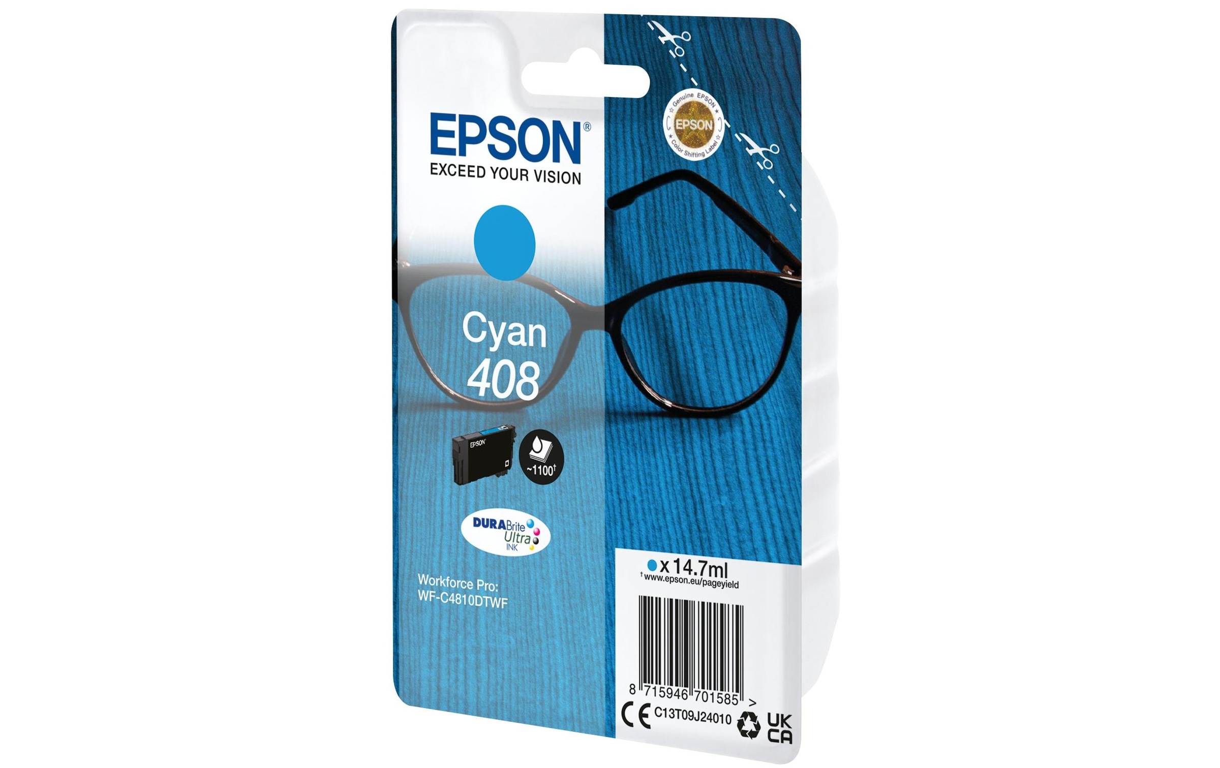 Image of Epson Tintenpatrone "408 / C13T09J24010 Cyan"