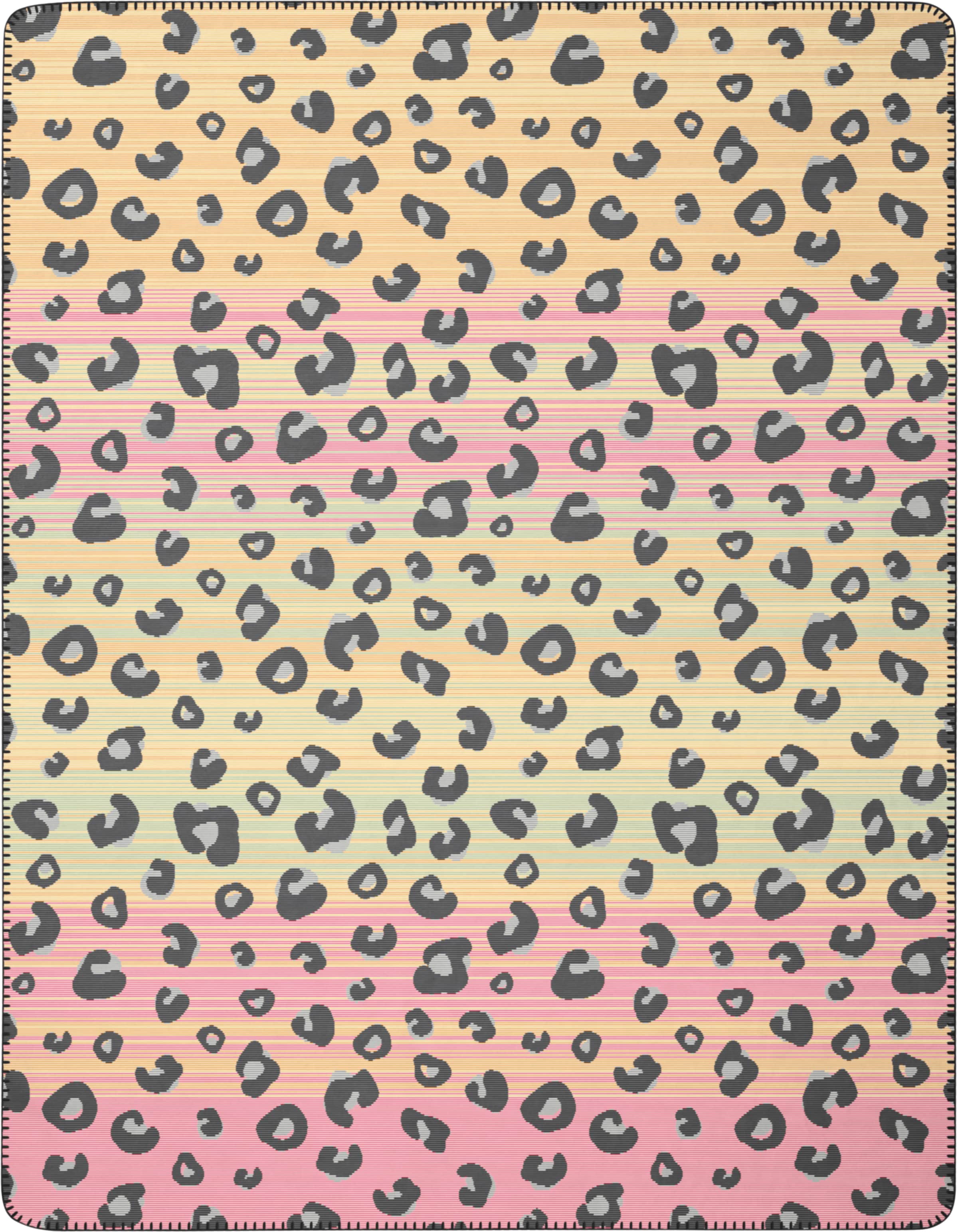 Image of Biederlack Wohndecke "Wohndecke Wild Leo" 150 x 200, mit Zierstich