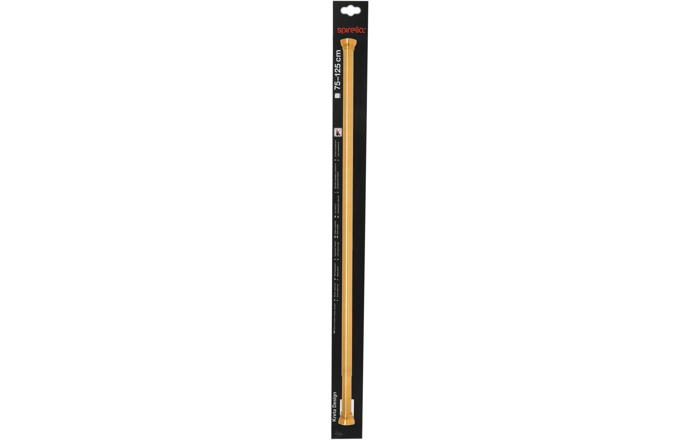 spirella Barre de rideau de douche »Kreta 75/125 x 2,1 cm« Ø 21 mm 1 course-läufig Ohne Bohren