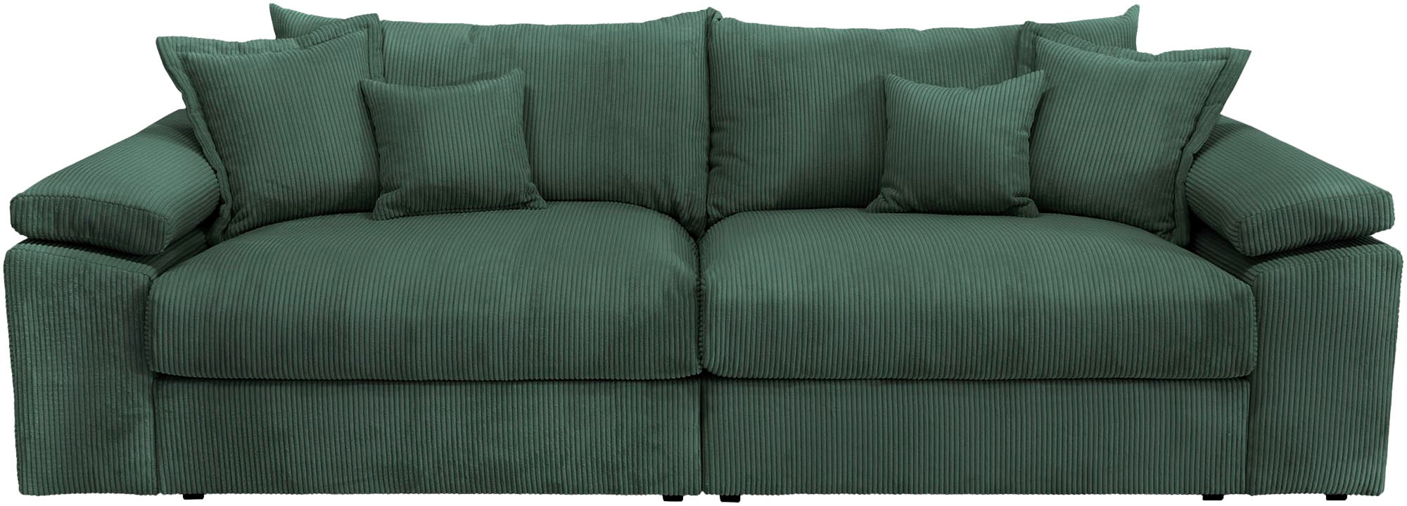 Home affaire Big-Sofa »Soft&Cosy XL, B: 246 cm - OTTO. Verlässliche Qualität.« Mega-Sofa, Cord oder Chenille-Struktur, mit Federkern & 4 Zierkissen
