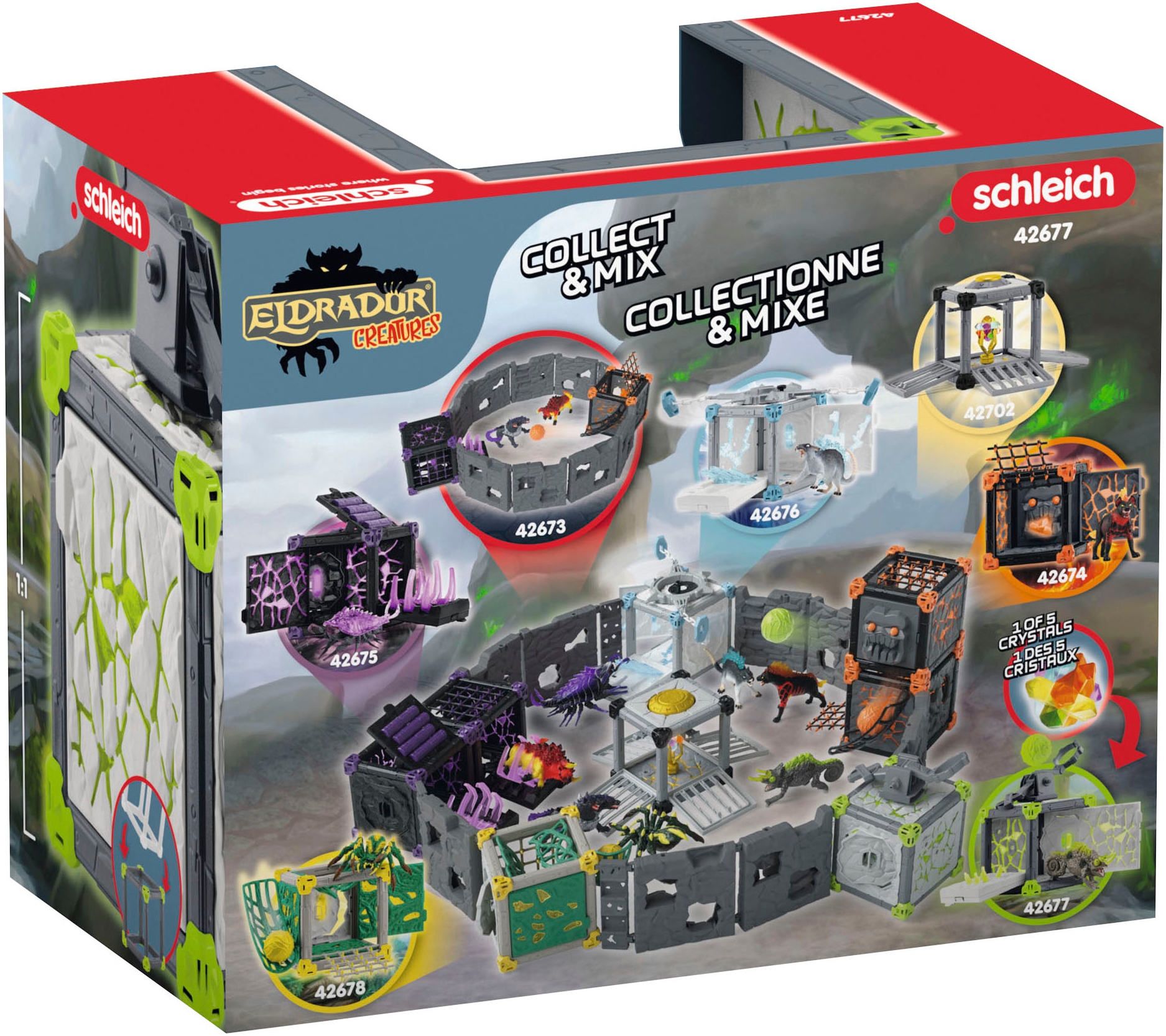 Schleich® Personnage de jeu »ELDRADOR® CREATURES, BattleCave Steinchamäleons (42677)«