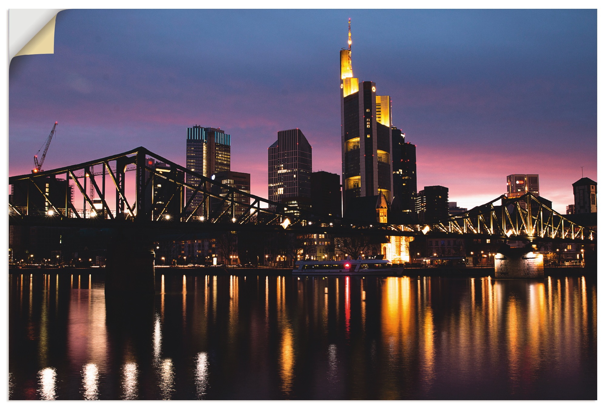 Image of Artland Wandbild »Frankfurt II«, Deutschland, (1 St.), in vielen Grössen & Produktarten - Alubild / Outdoorbild für den Aussenbereich, Leinwandbild, Poster, Wandaufkleber / Wandtattoo auch für Badezimmer geeignet bei Ackermann Versand Schweiz