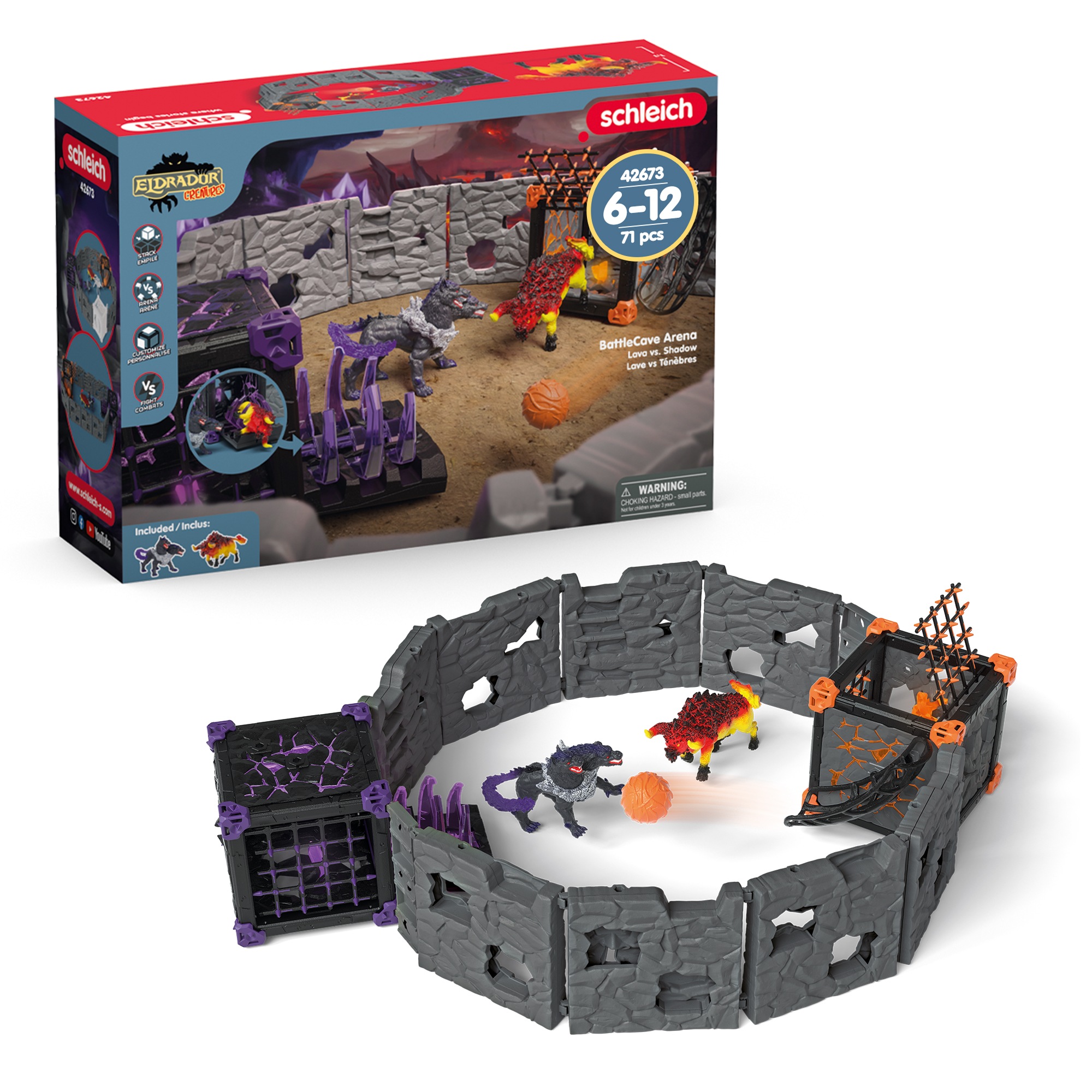 Image of Schleich Spielwelt "ELDRADOR CREATURES, BattleCave Arena: Lava vs. Schatten (42673)"