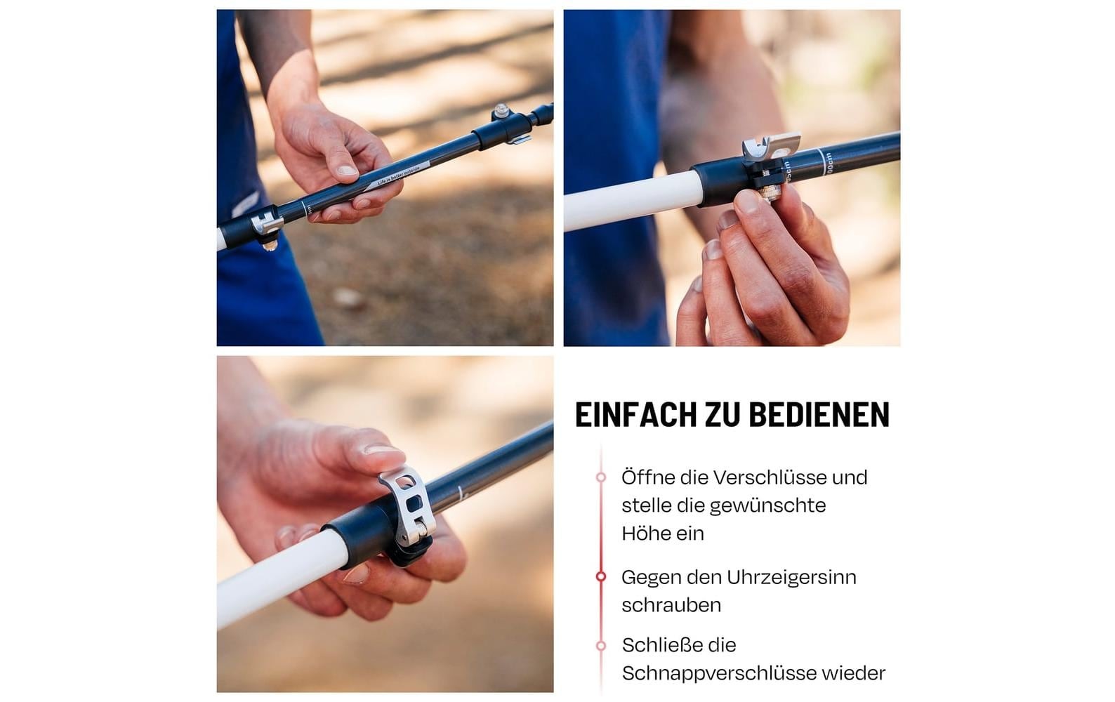   Bâtons télescopiques »Wandestöcke Atacama 13-tlg. 110-135 cm«