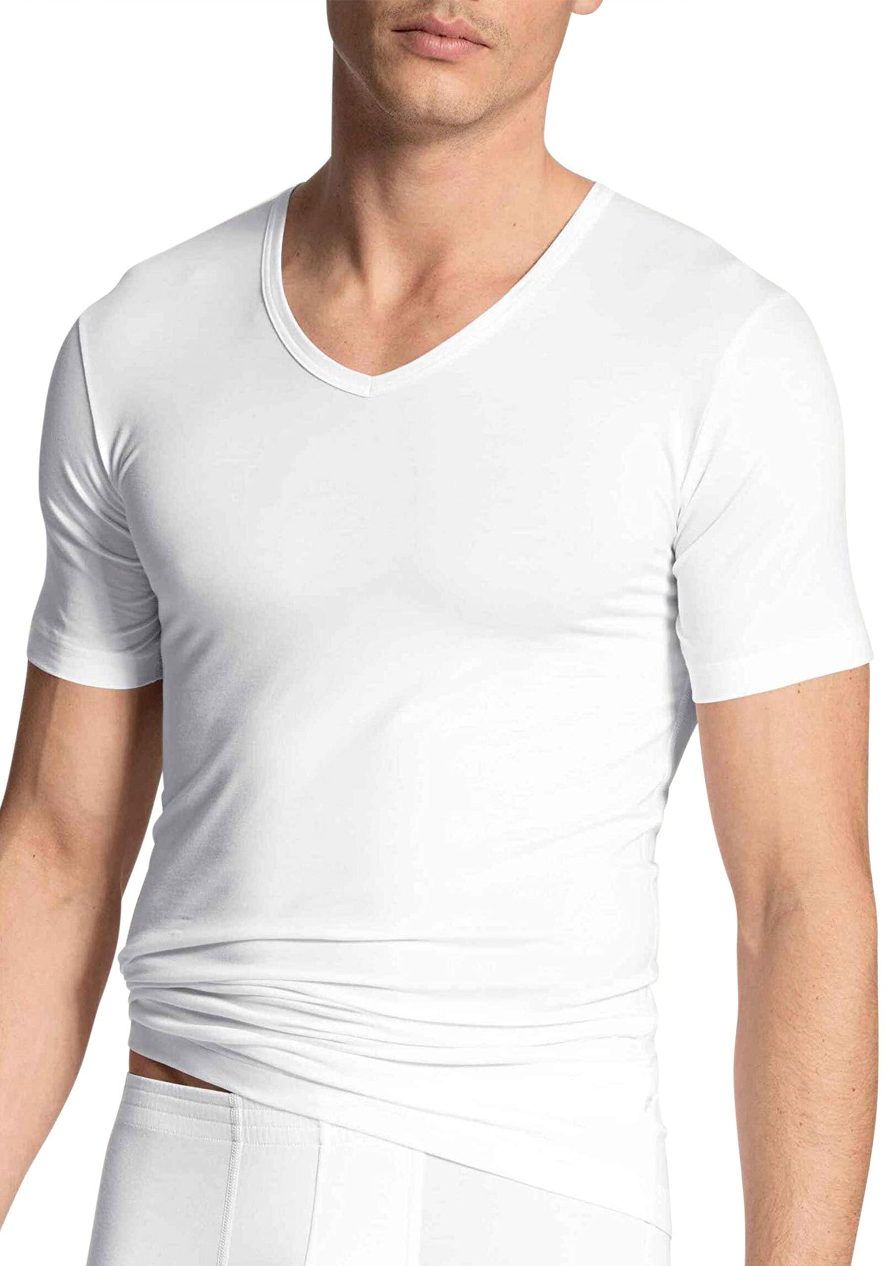 CALIDA Kurzarmshirt »Focus« V-Ausschnitt, Single Jersey, flache Nähte, elastisch, weich