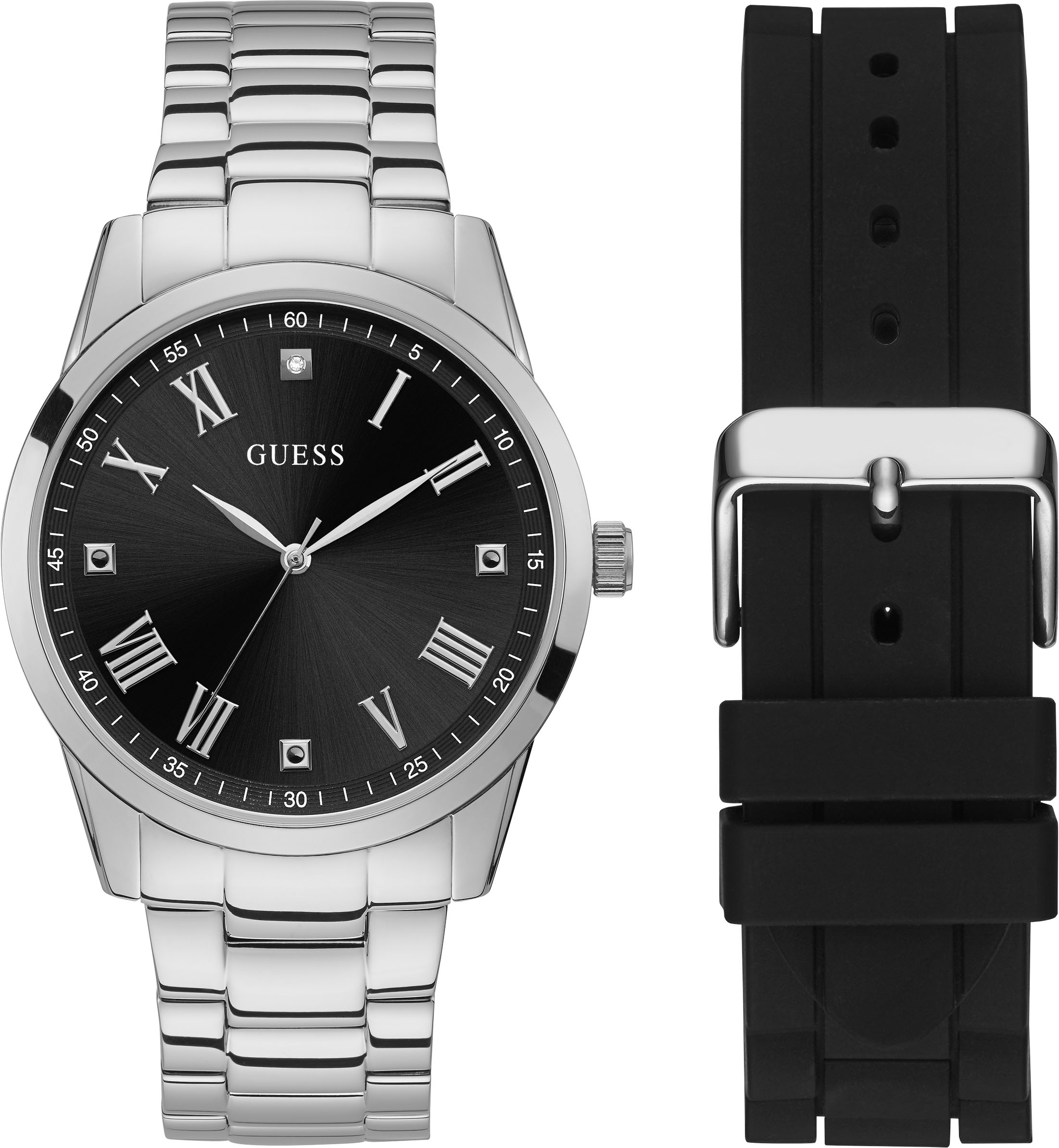 Image of Guess Quarzuhr »ELECT,GW0235G2«, (2 tlg., mit einem schwarzem Wechselband) bei Ackermann Versand Schweiz