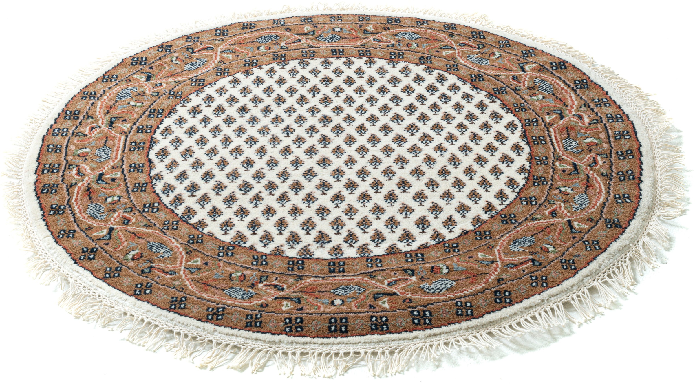 Image of Home affaire Orientteppich »Levin«, rund, 12 mm Höhe, handgeknüpft, mit Fransen, ideal im Wohnzimmer & Schlafzimmer bei Ackermann Versand Schweiz