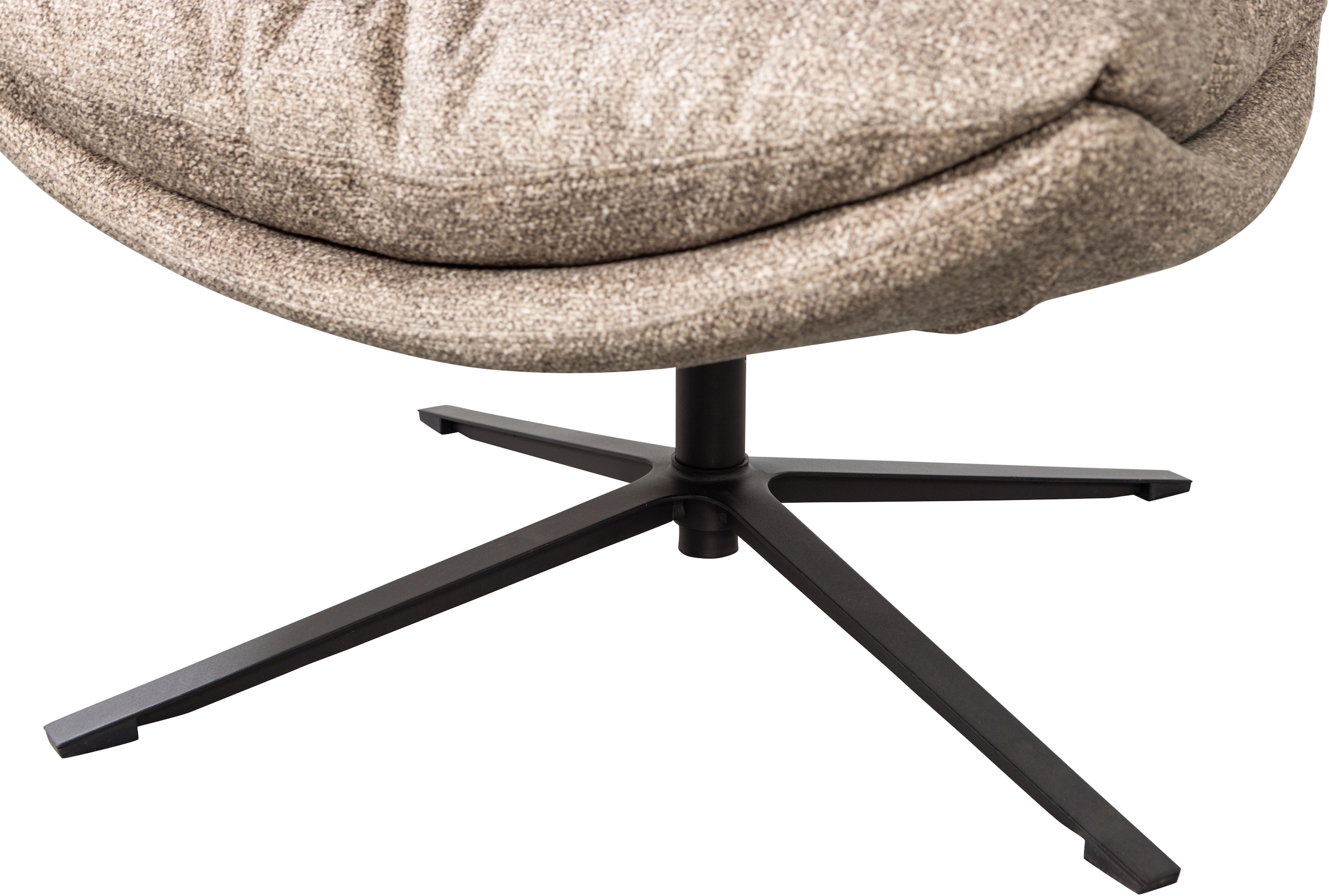 WOOOD Fauteuil pivotant »Arve mit Gewebtem Bezug und Drehmechanismus B 82 x T 87 x H 86 cm« très haute résistance à l'usure, capacité de charge 120 kg, structure métallique