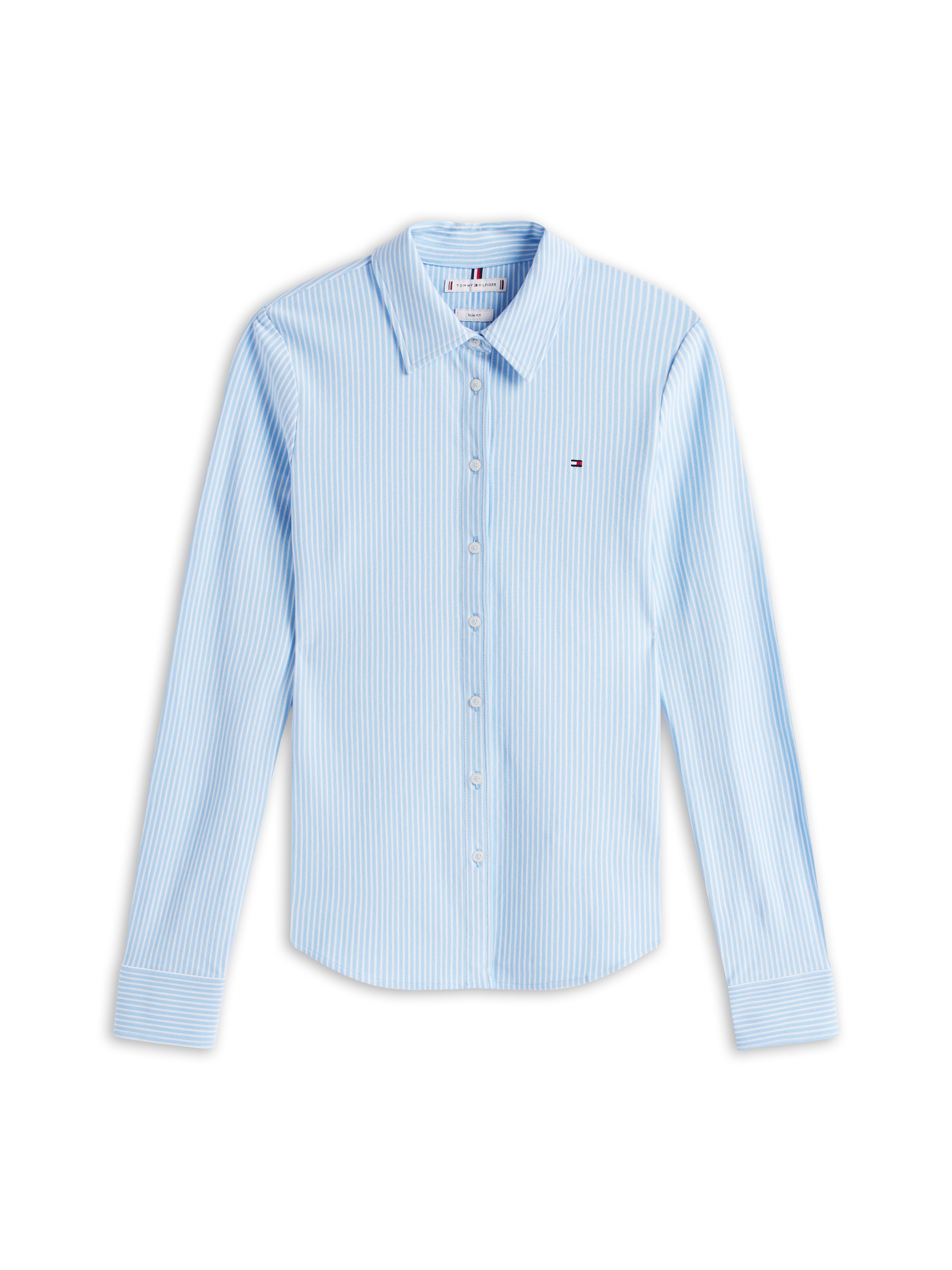 Tommy Hilfiger Poloshirt »1985 SLIM PIQUE BTN DOWN LS mit Polokragen und Label« Baumwollmischung, slim fit