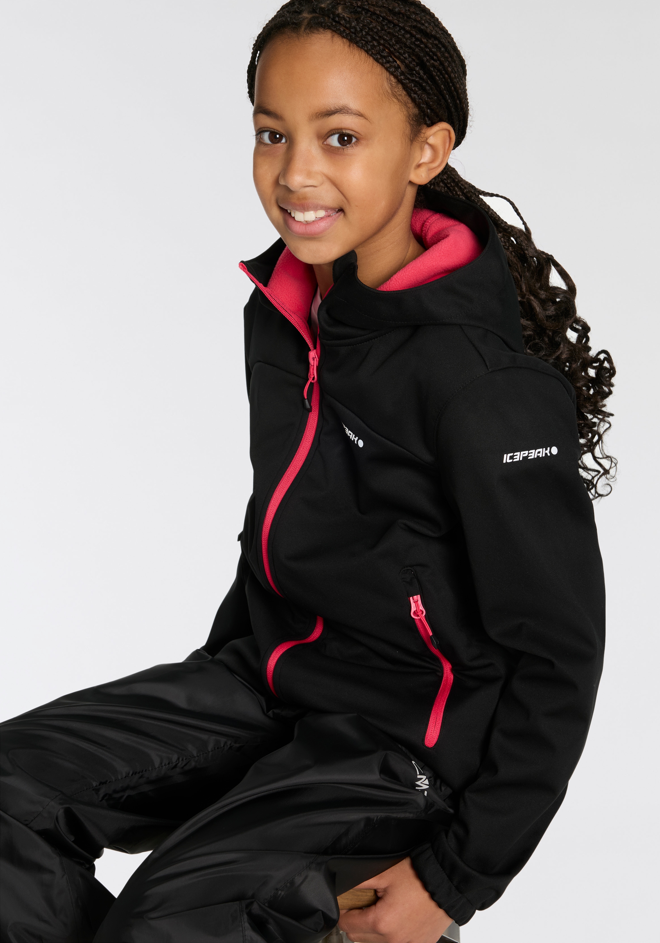 Icepeak Softshelljacke »KULM JR«, (1 St.), mit Kapuze