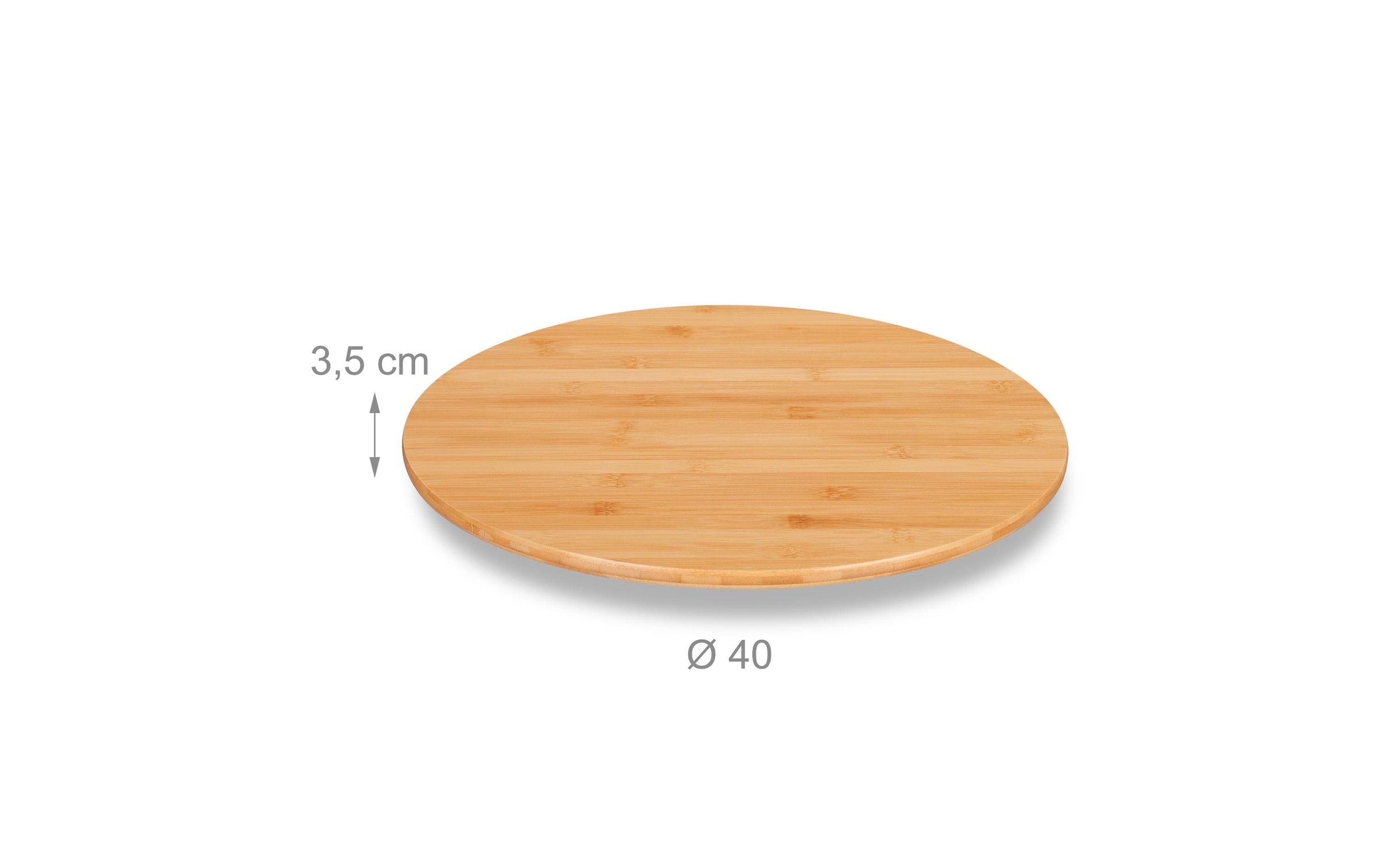 relaxdays Servierplatte »Bambus 40 cm«