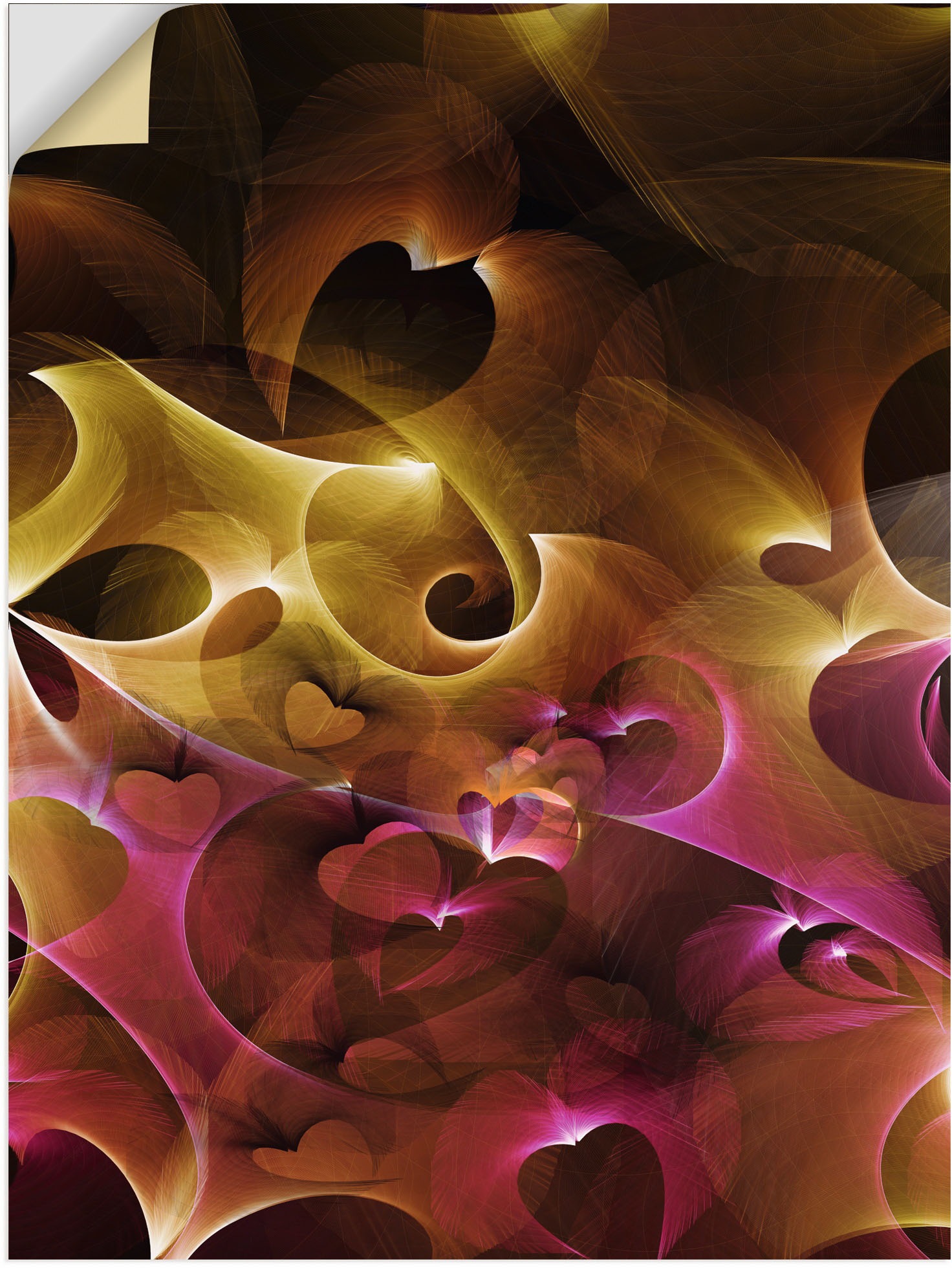 Image of Artland Wandbild »Liebe findet Dich«, Herzbilder, (1 St.), in vielen Grössen & Produktarten - Alubild / Outdoorbild für den Aussenbereich, Leinwandbild, Poster, Wandaufkleber / Wandtattoo auch für Badezimmer geeignet bei Ackermann Versand Schweiz