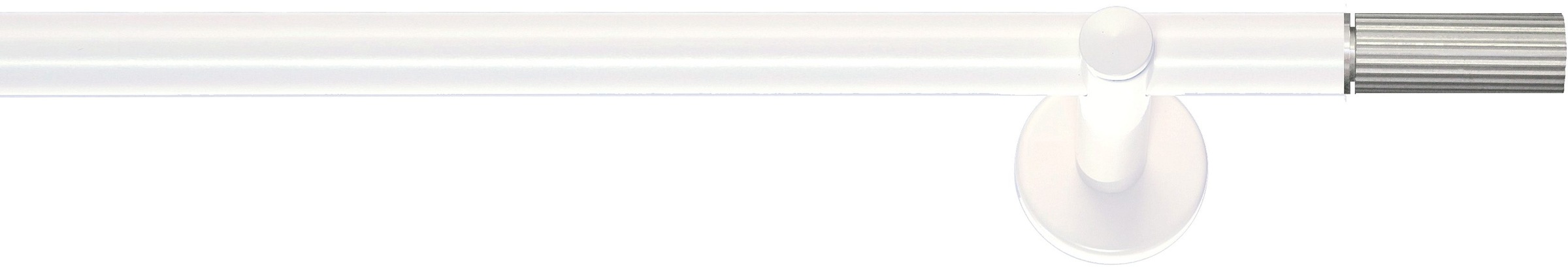 Image of indeko Gardinenstange »Industrie-Look Dalles«, 1 läufig-läufig, Wunschmasslänge, weiss-aluminiumfarben bei Ackermann Versand Schweiz