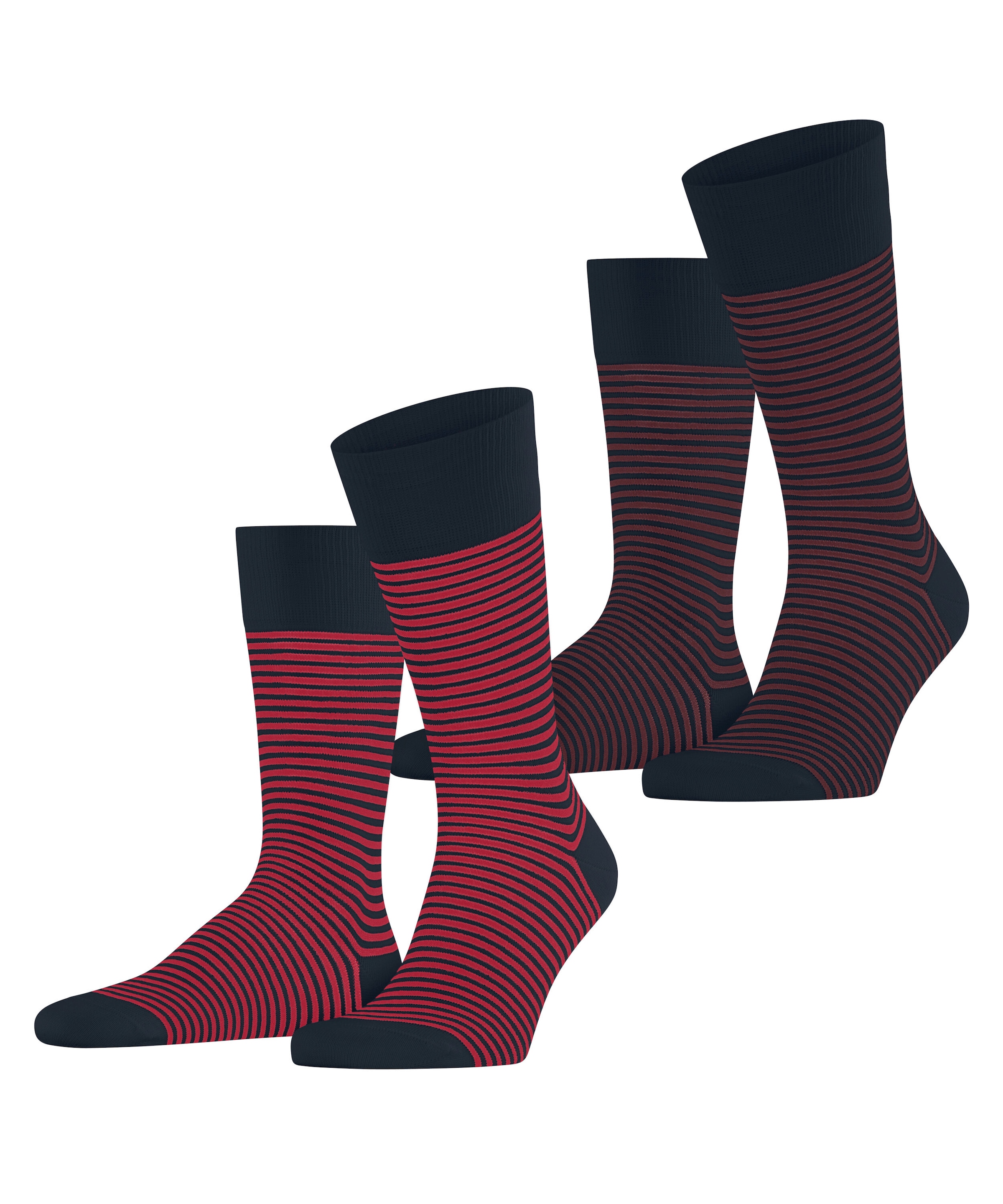 Image of Esprit Socken "Fine Line" 2 Paar, Streifenmuster, weich, geripptes Bündchen, bequem