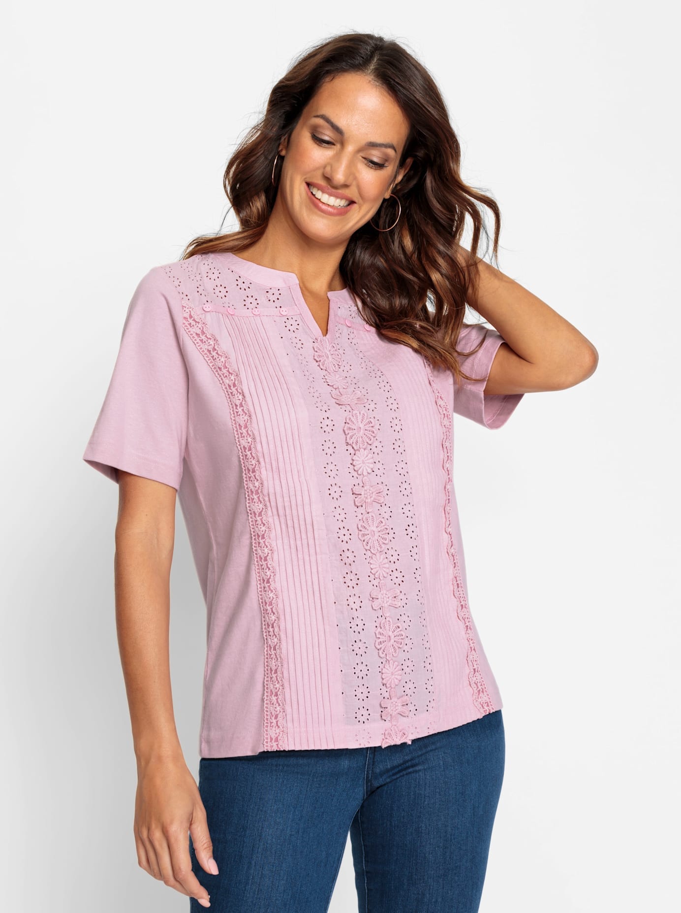 Inspirationen Spitzenshirt »Shirt«, (1 tlg.)