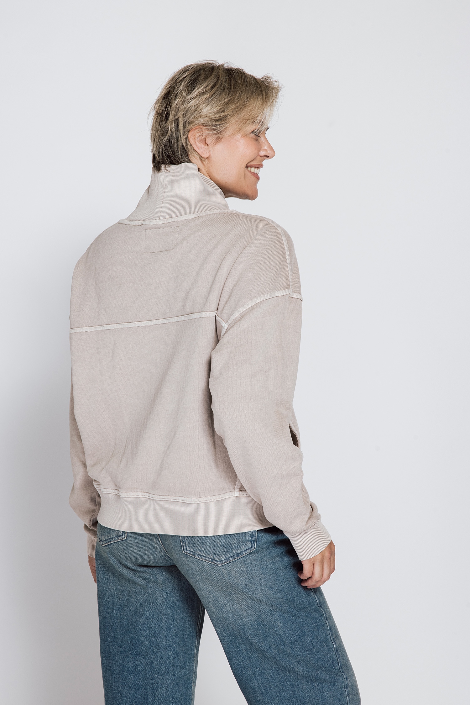 Zhrill Pull »LIV«, avec col montant / poches fendues
